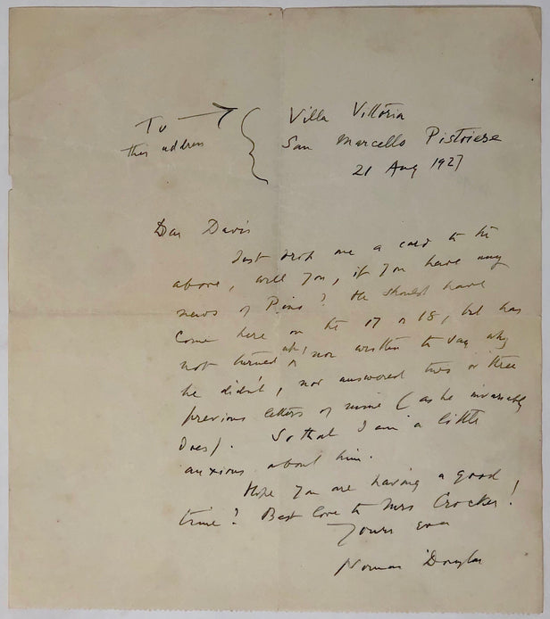 Autograph Letter, signed, to 
