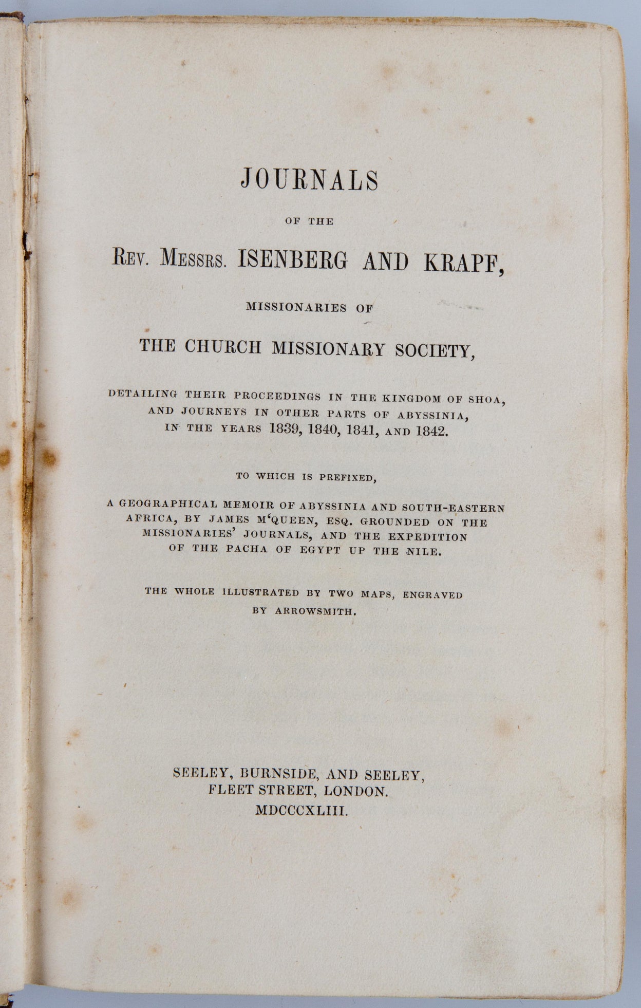 Journals of the Rev. Messrs. Isenberg and Krapf...