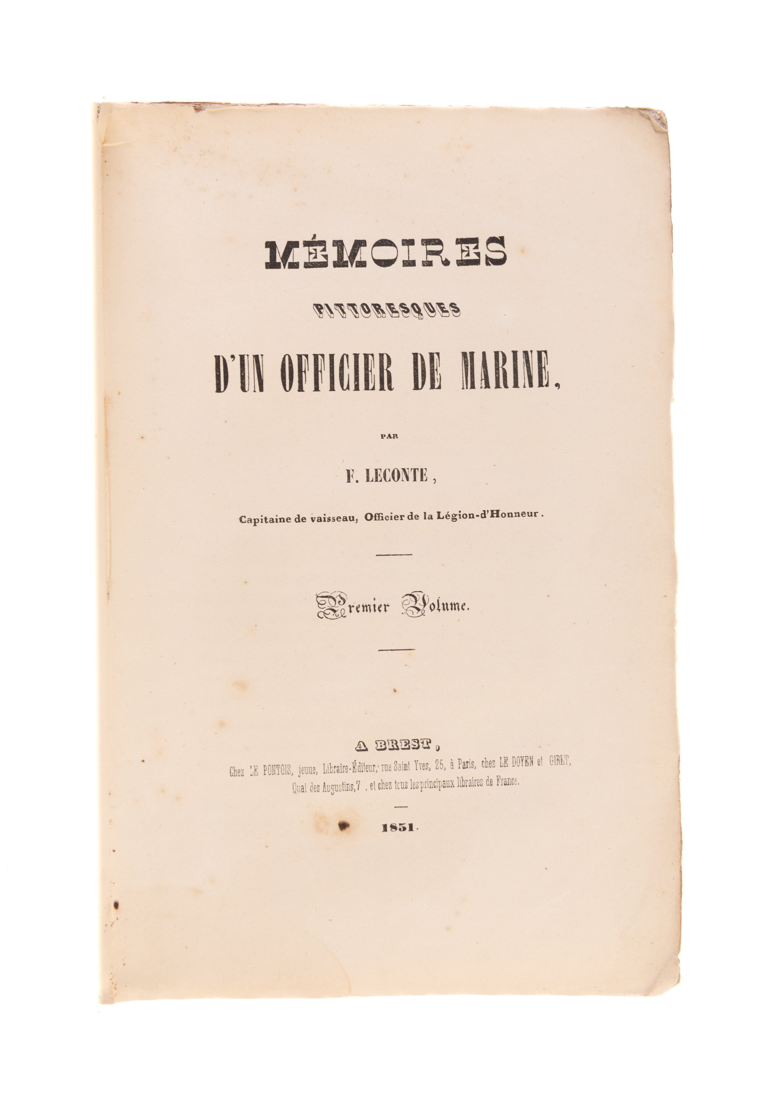 Mémoires Pittoresques d'un Officier de Marine.
