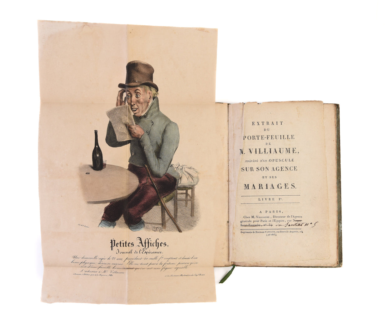 Extrait du porte-feuille de M. Villiaume, précédé d'un opuscule sur son agence et ses mariages.