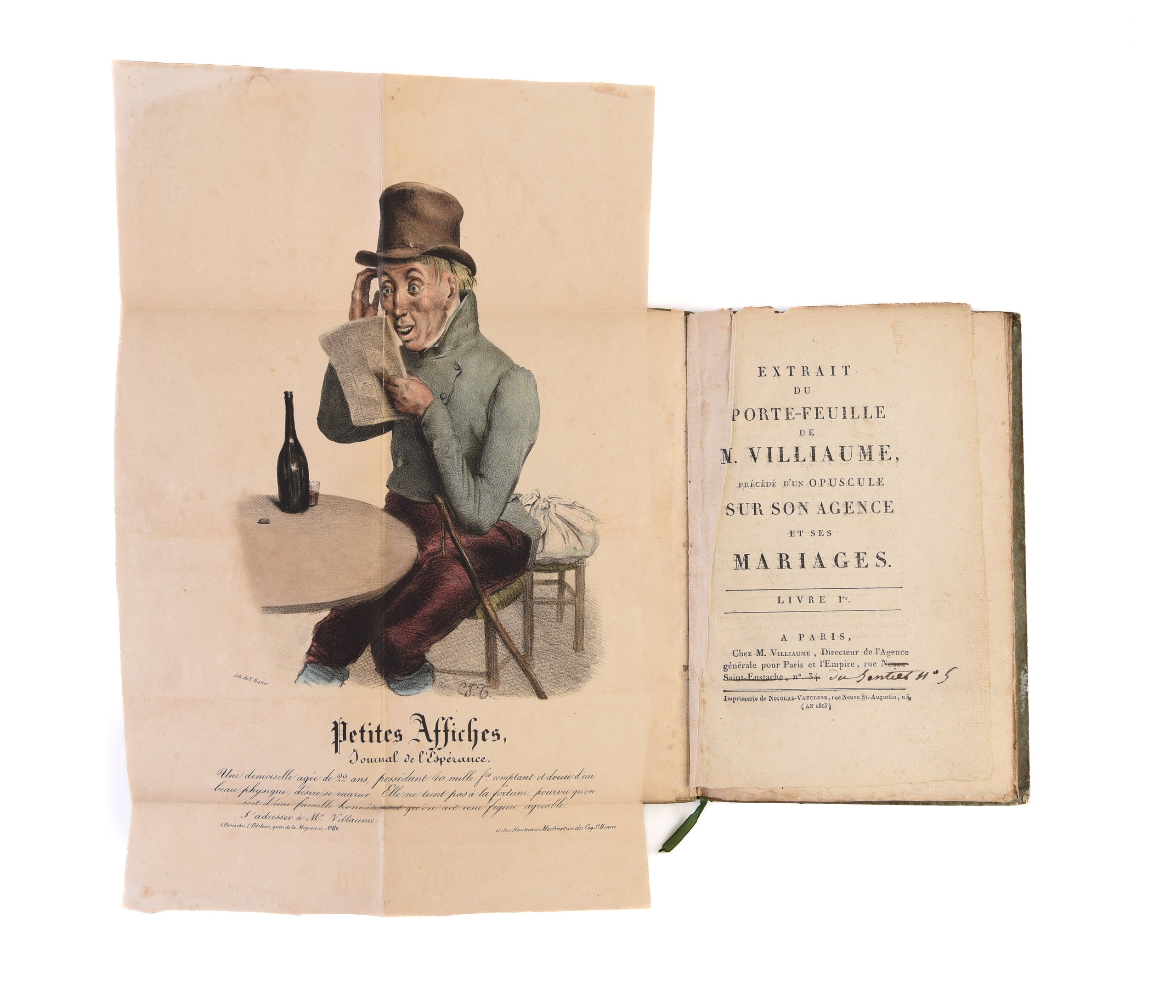 Extrait du porte-feuille de M. Villiaume, précédé d'un opuscule sur son agence et ses mariages.