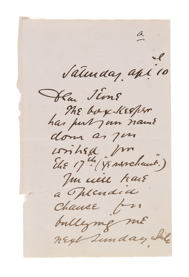 Autograph Letter Signed (