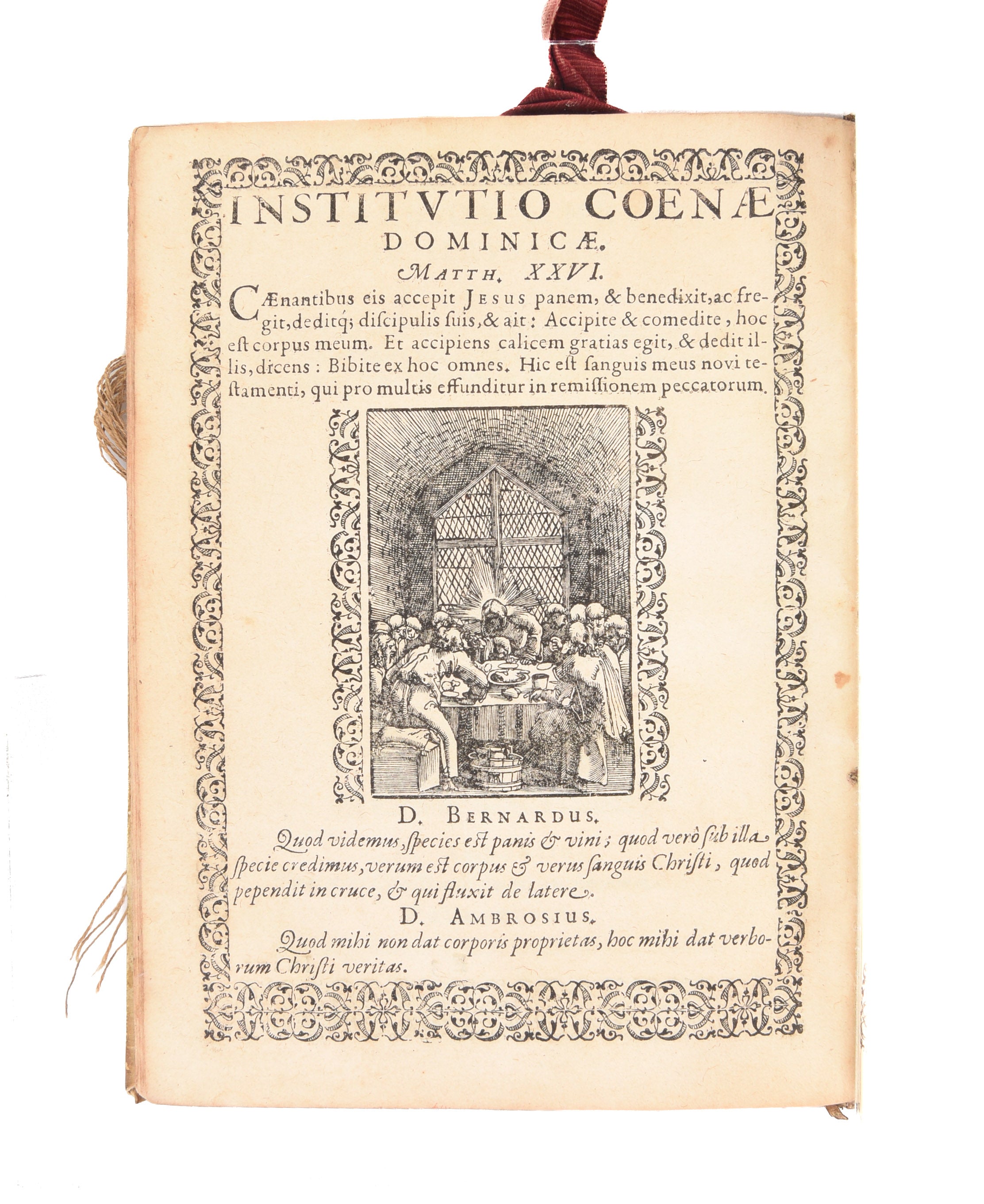 Alberti Durer Noriberg. German. Icones sacrae. In historiam salutis humanae per redemptorem nostrum Iesum Christum Dei & Marium filium instauratae... nunc primum è tenebris in lucem editae...
 
 
[Hamburg, G.L. Frobenius], 1604