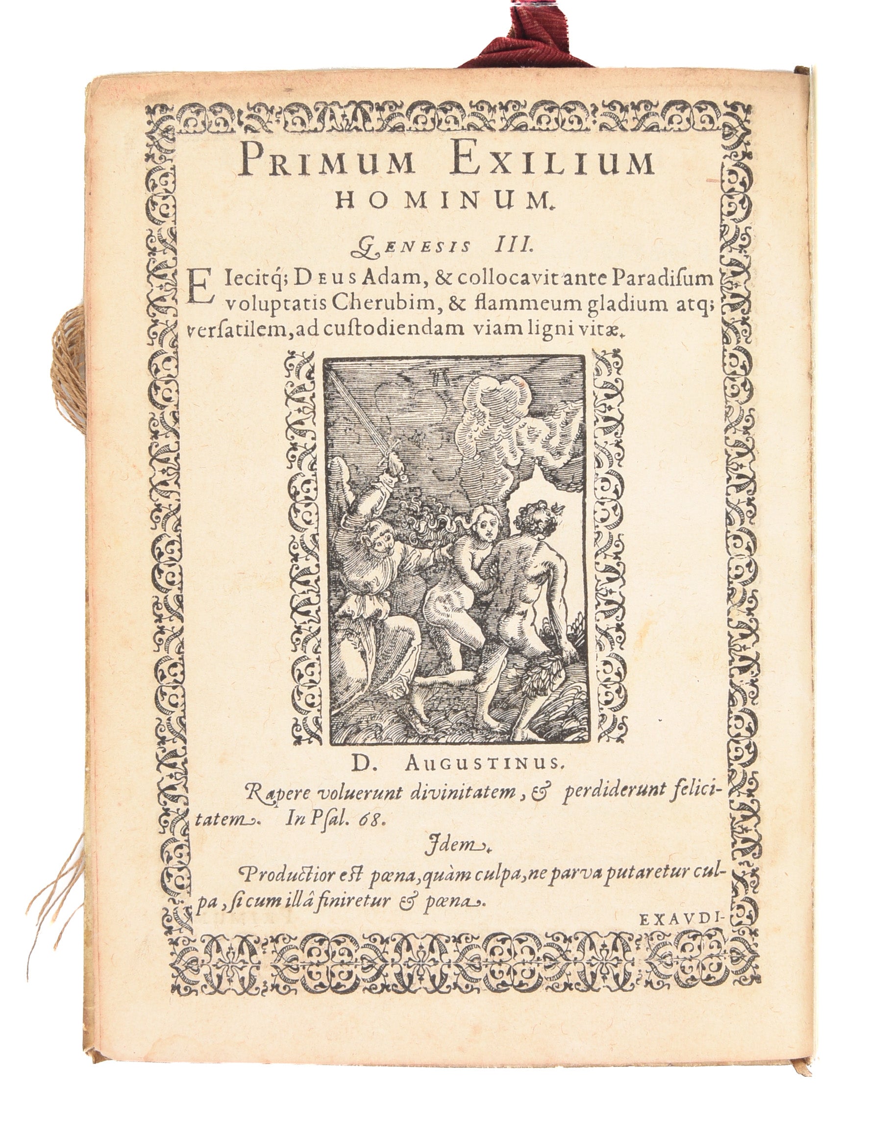 Alberti Durer Noriberg. German. Icones sacrae. In historiam salutis humanae per redemptorem nostrum Iesum Christum Dei & Marium filium instauratae... nunc primum è tenebris in lucem editae...
 
 
[Hamburg, G.L. Frobenius], 1604