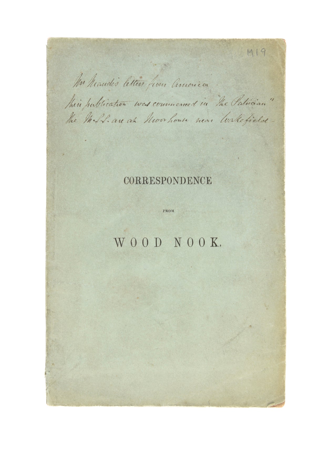 Correspondence from Wood Nook