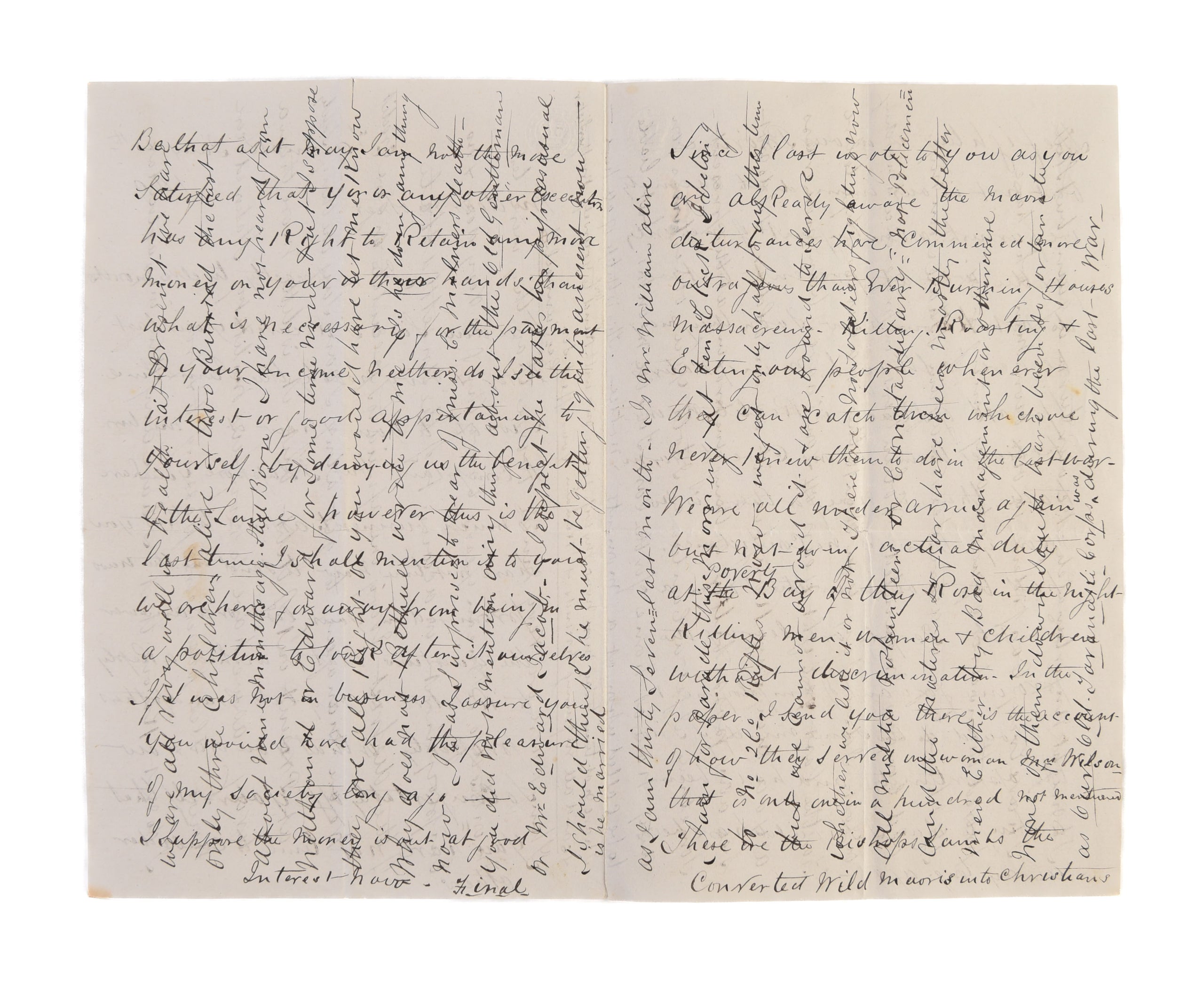 ALS concerning grave threats to the European colony.