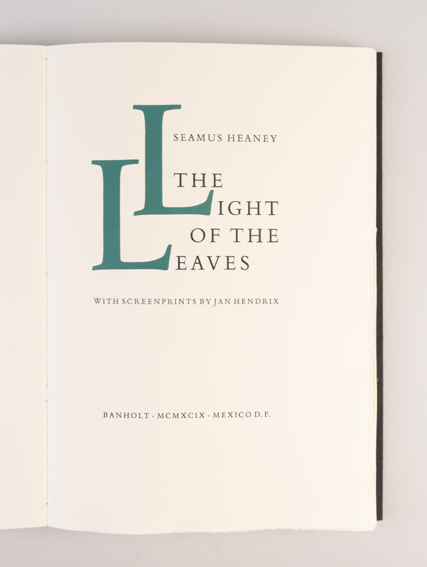 The Light of the Leaves. Screenprints by Jan Hendrix.