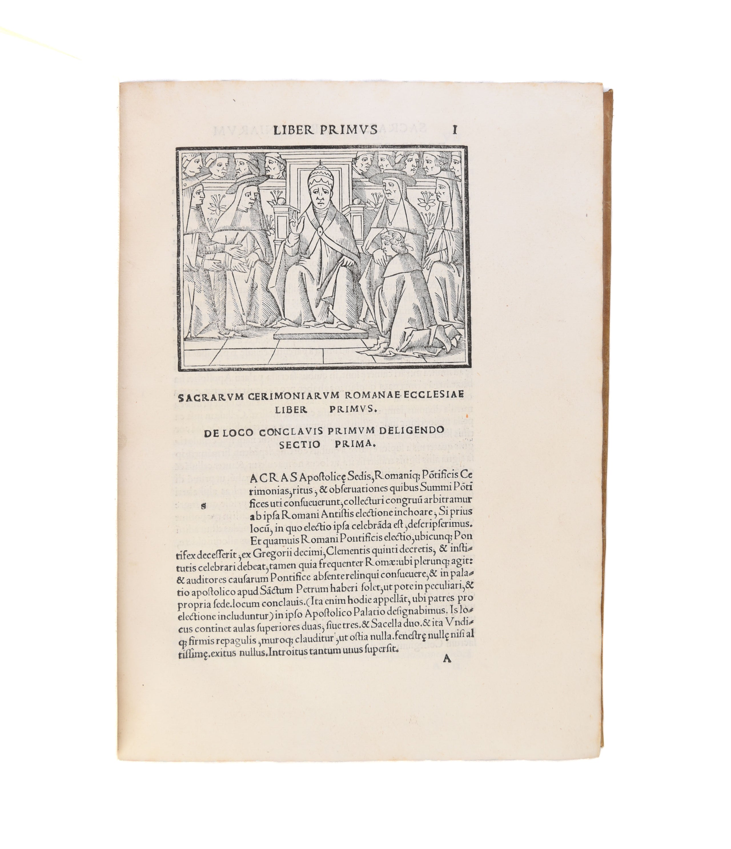 Sacrarum cerimoniarum Romanae Ecclesiae libri tres non ante impressi.
(Venice: Gregorio de' Gregorii, 21 September 1516)