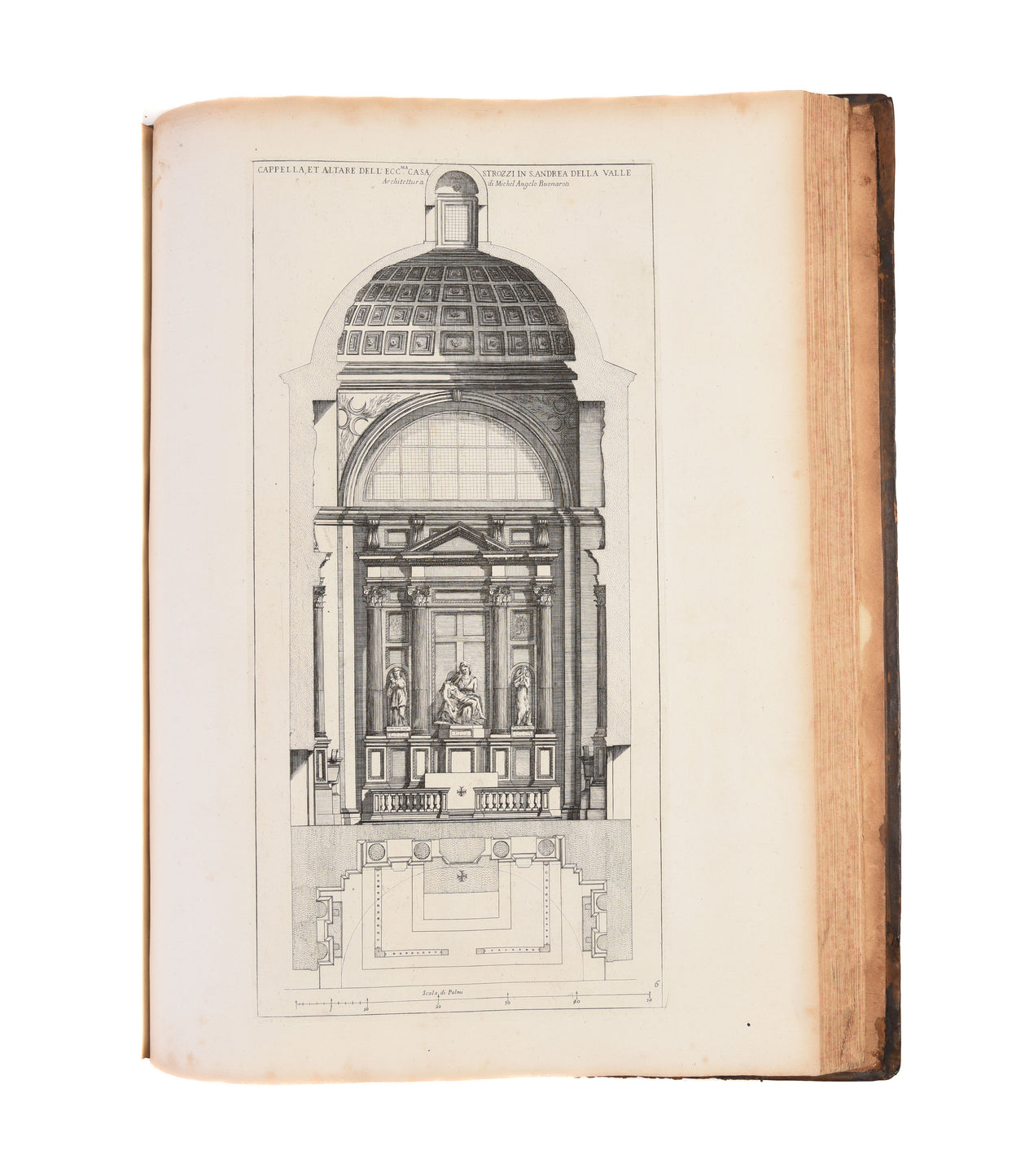 Insignium Romae templorum prospectus exteriores interioresque... in lucem editi anno MDCLXXXIIII. Rome: Giovanni Giacomo de Rossi, 1684. (bound with:) Disegni vari altari e cappelle nelle chiese di Roma (Roma: Domenico de Rossi figlio et erede di Gio. Gia