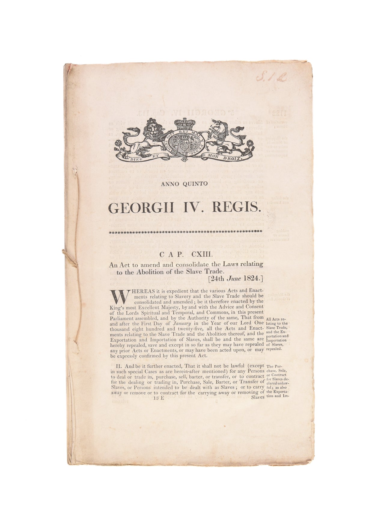 An Act to amend and consolidate the Laws relating to the Abolition of the Slave Trade.