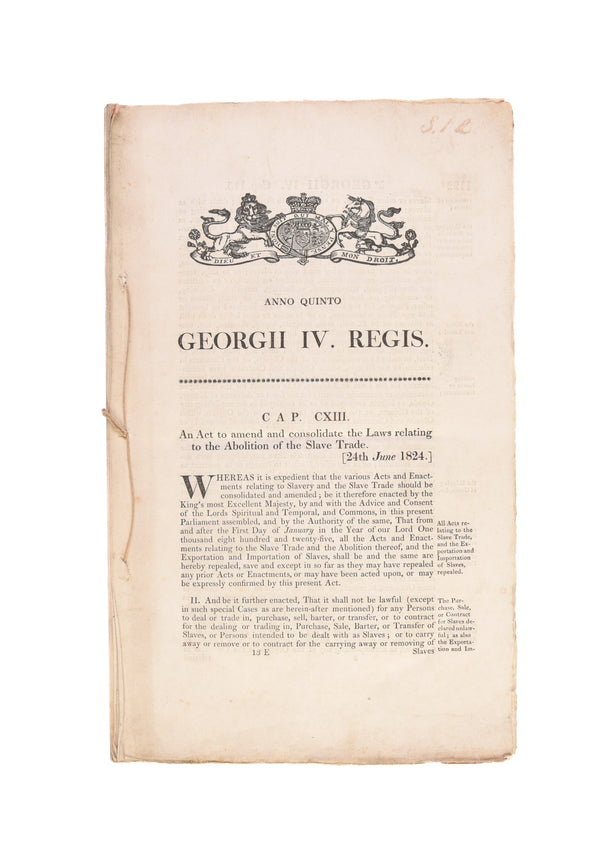 An Act to amend and consolidate the Laws relating to the Abolition of the Slave Trade.