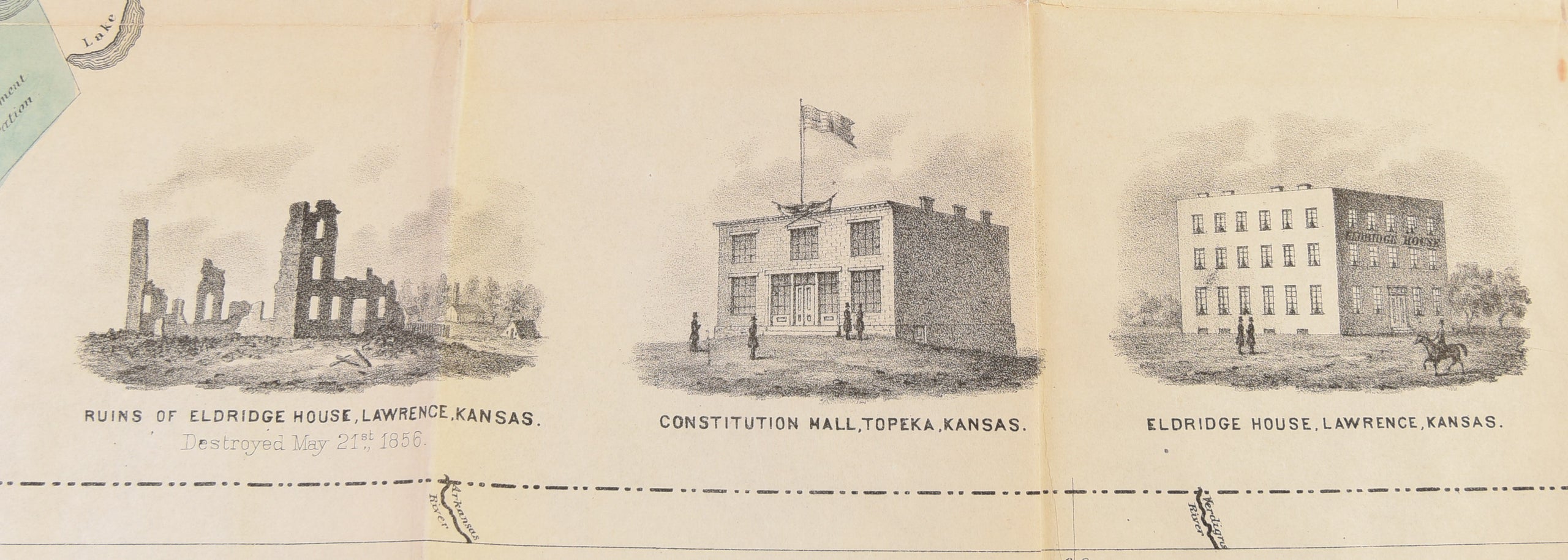 Map of Eastern Kansas by E.B. Whitman & A. D. Searl General Land Agents Lawrence, Kansas.