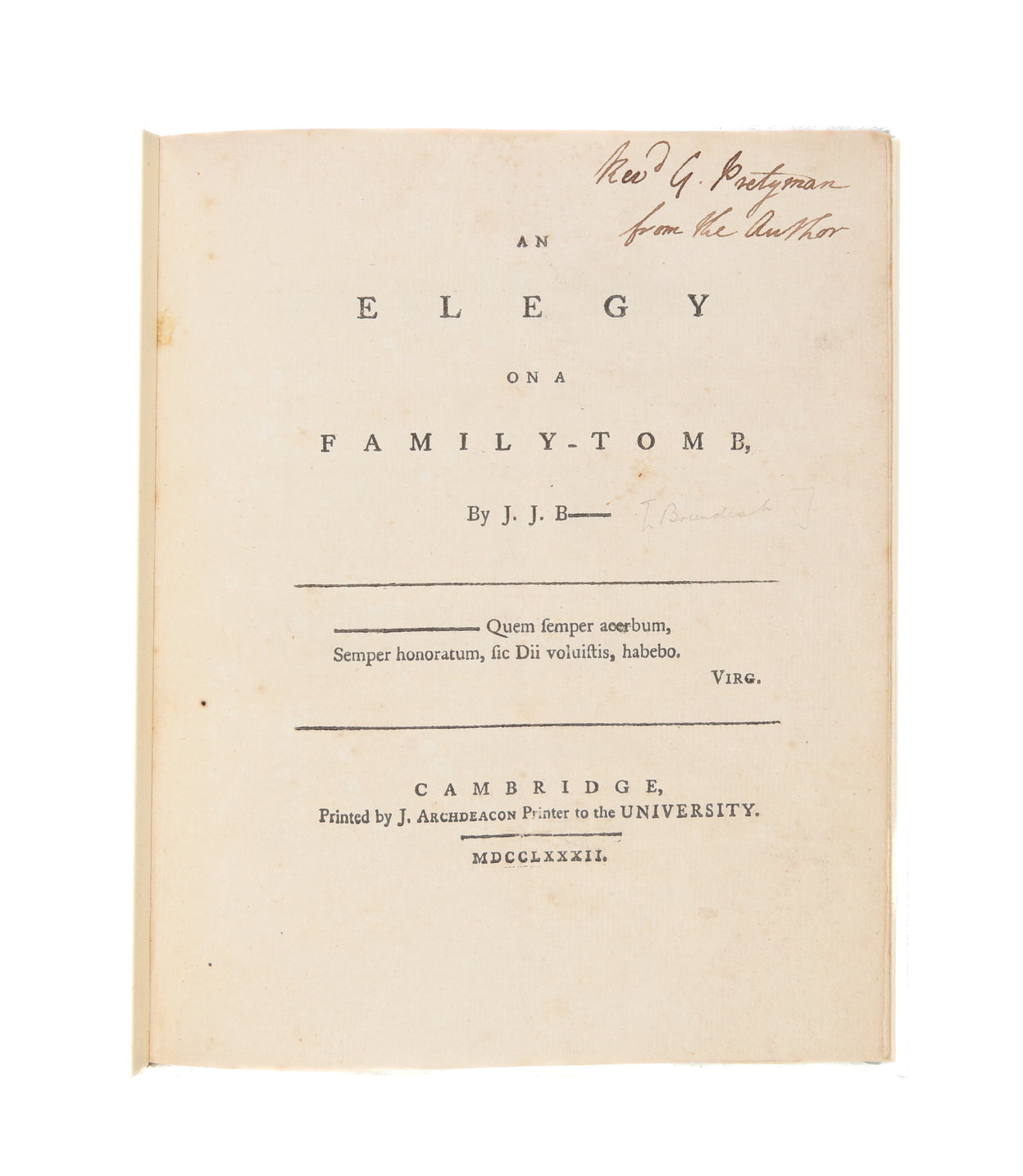 An Elegy on a Family-Tomb.