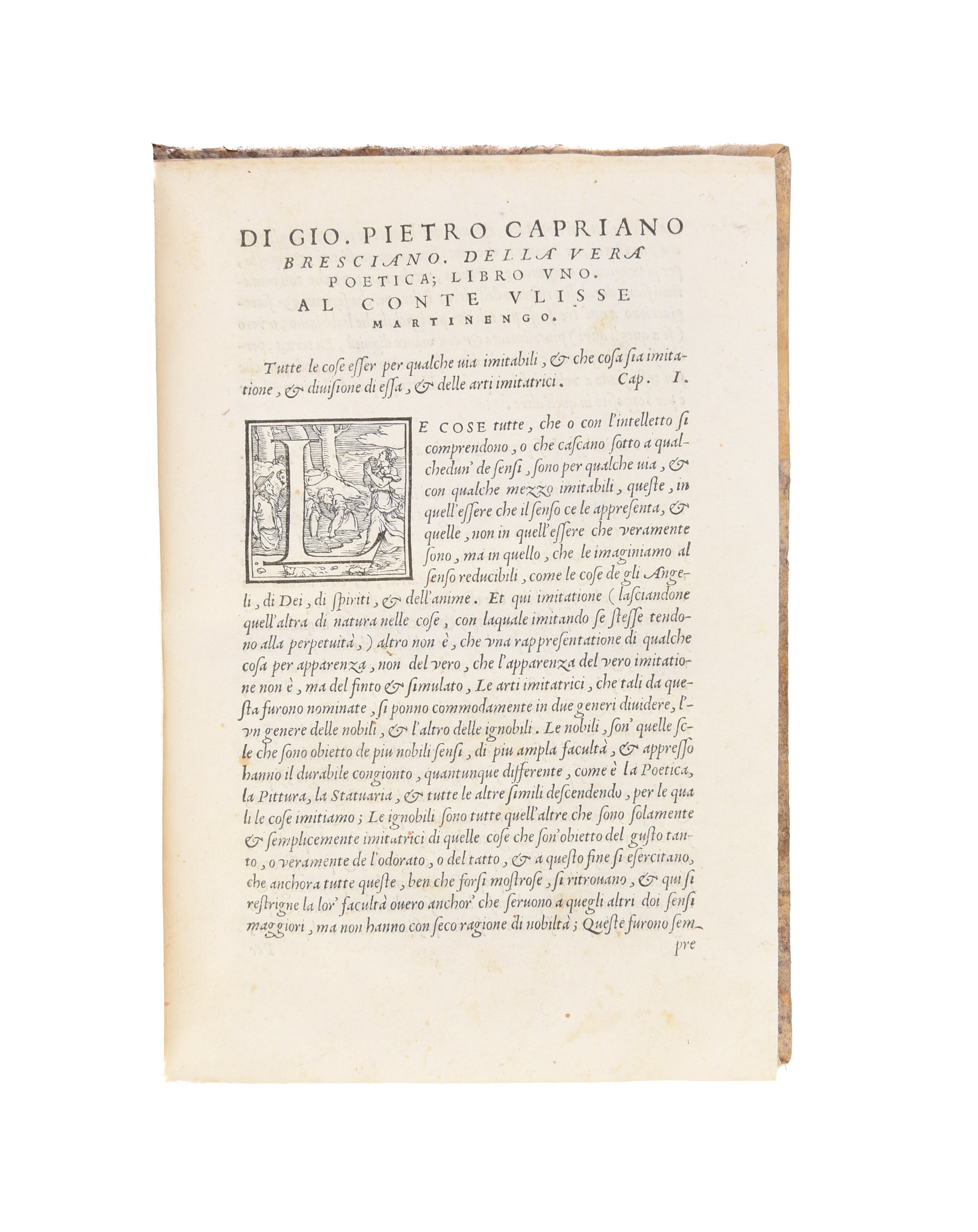 Della vera poetica libro uno. Al Conte Ulisse Martinengo.
