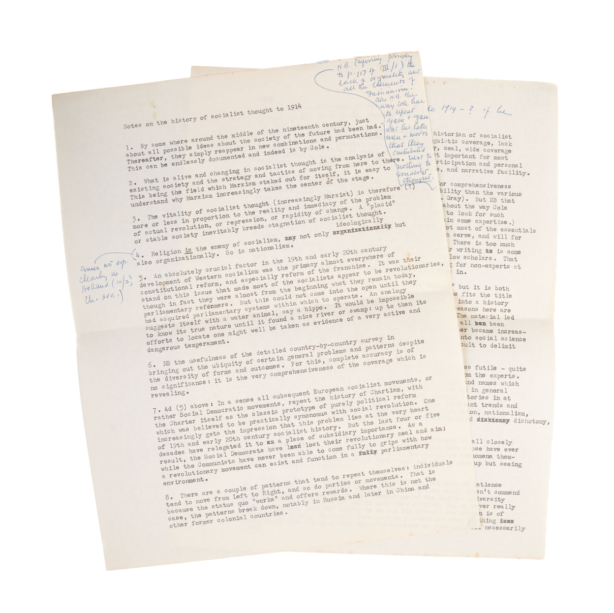 Professor Cole's History of Socialist Thought: A Review Article.