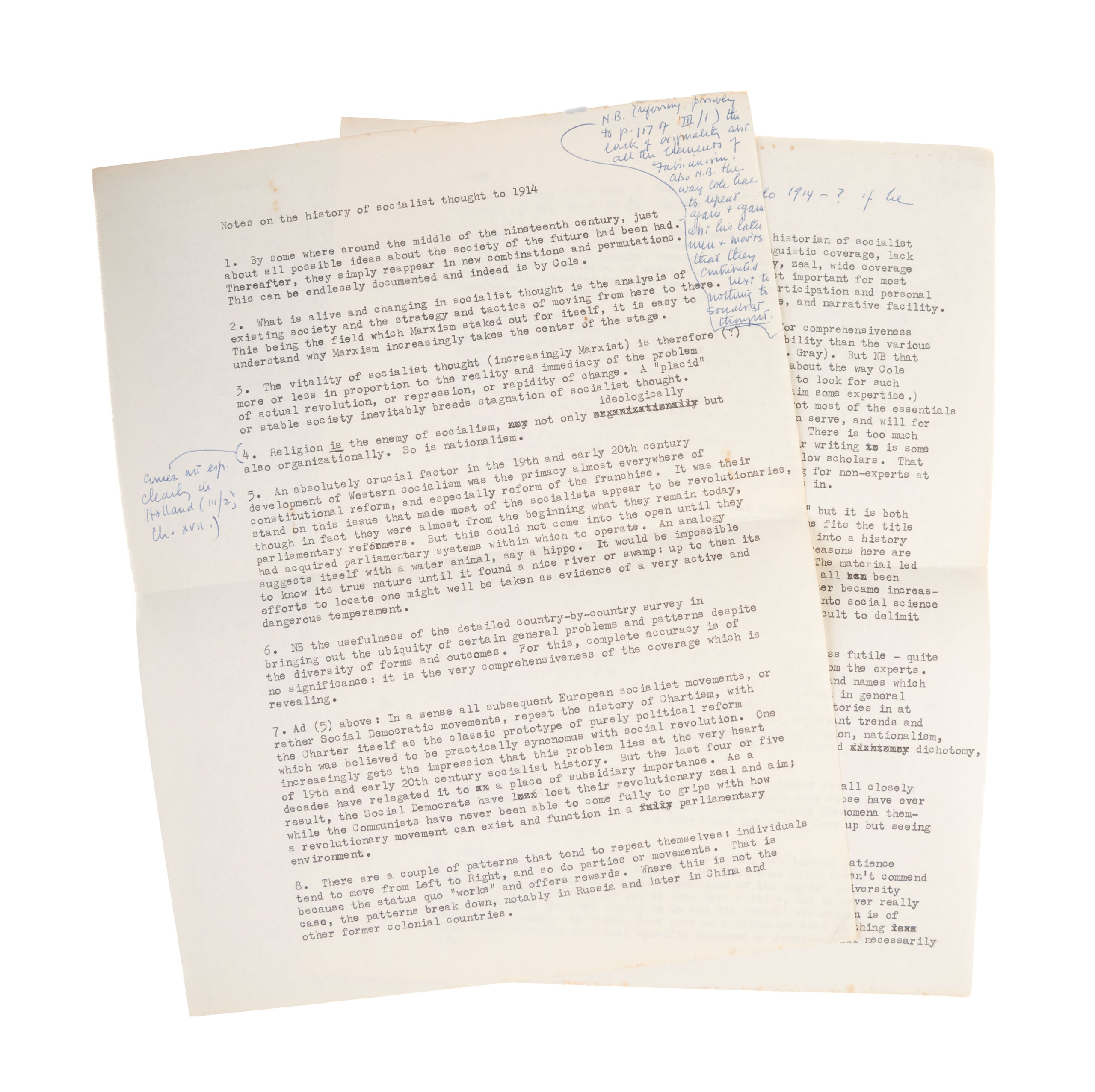 Professor Cole's History of Socialist Thought: A Review Article.