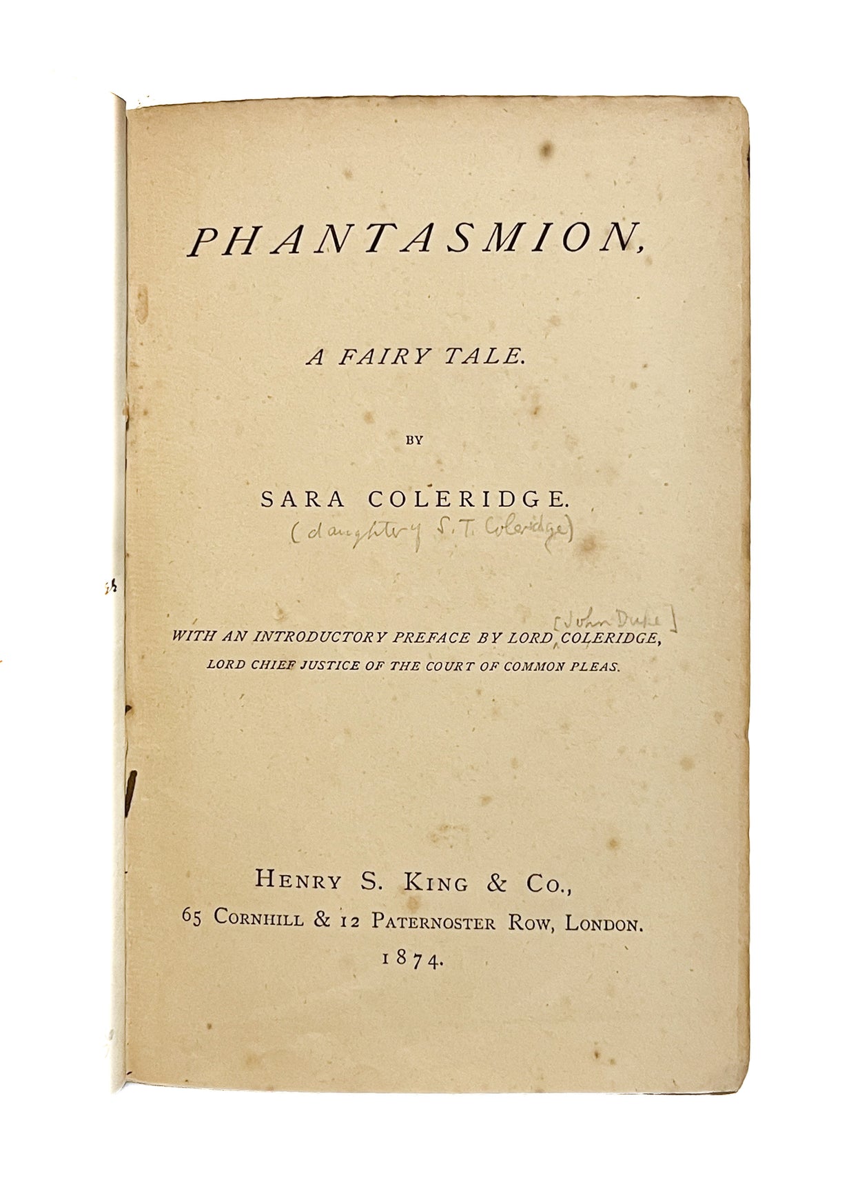 Phantasmion. A Fairy Tale.