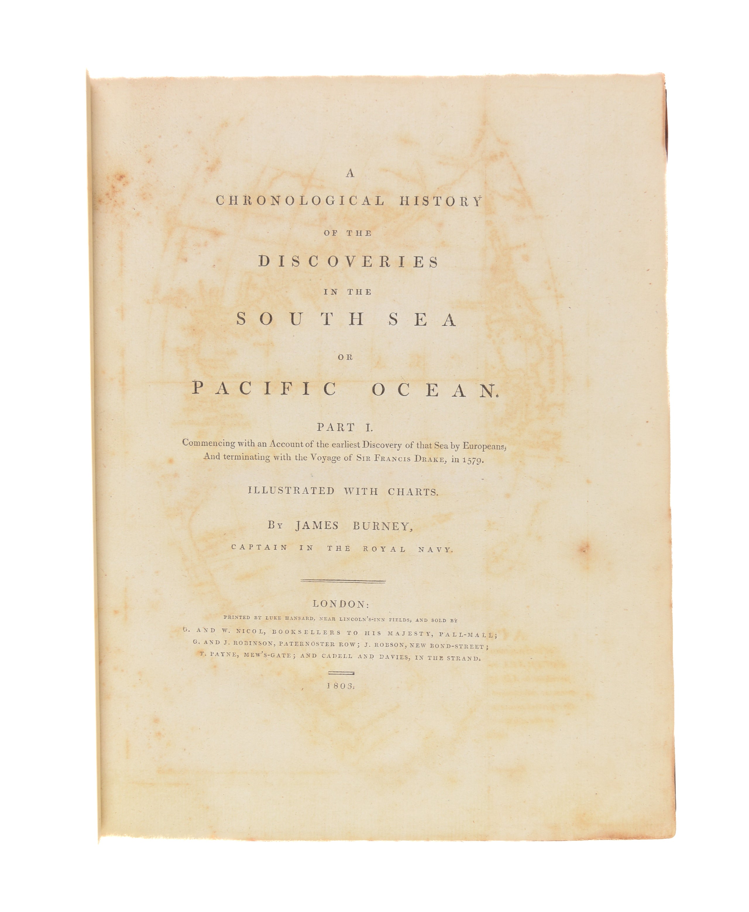 A Chronological History of the Discoveries in the South Sea or Pacific Ocean.