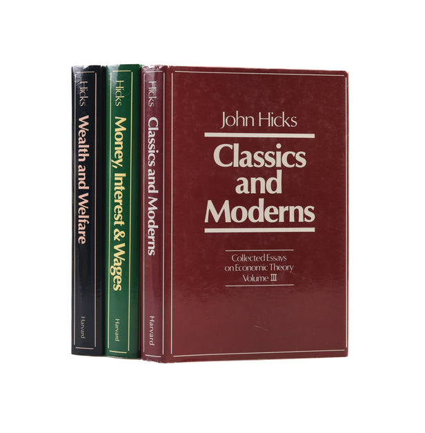 Collected Essays on Economic Theory: Volume I. Wealth and Welfare; Volume II. Money, Interest and Wages; Volume III. Classics and Moderns.