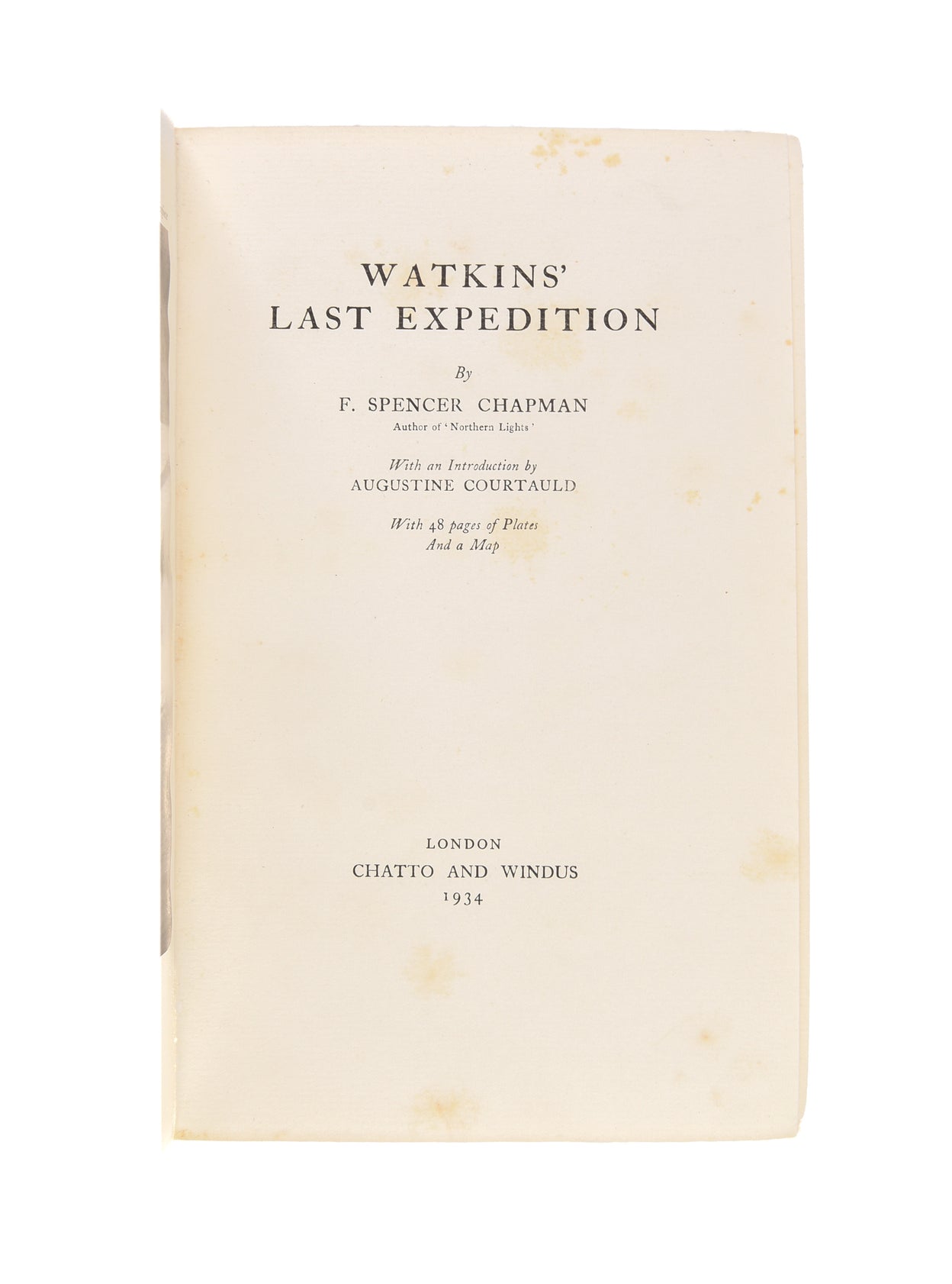 Watkins' Last Expedition.