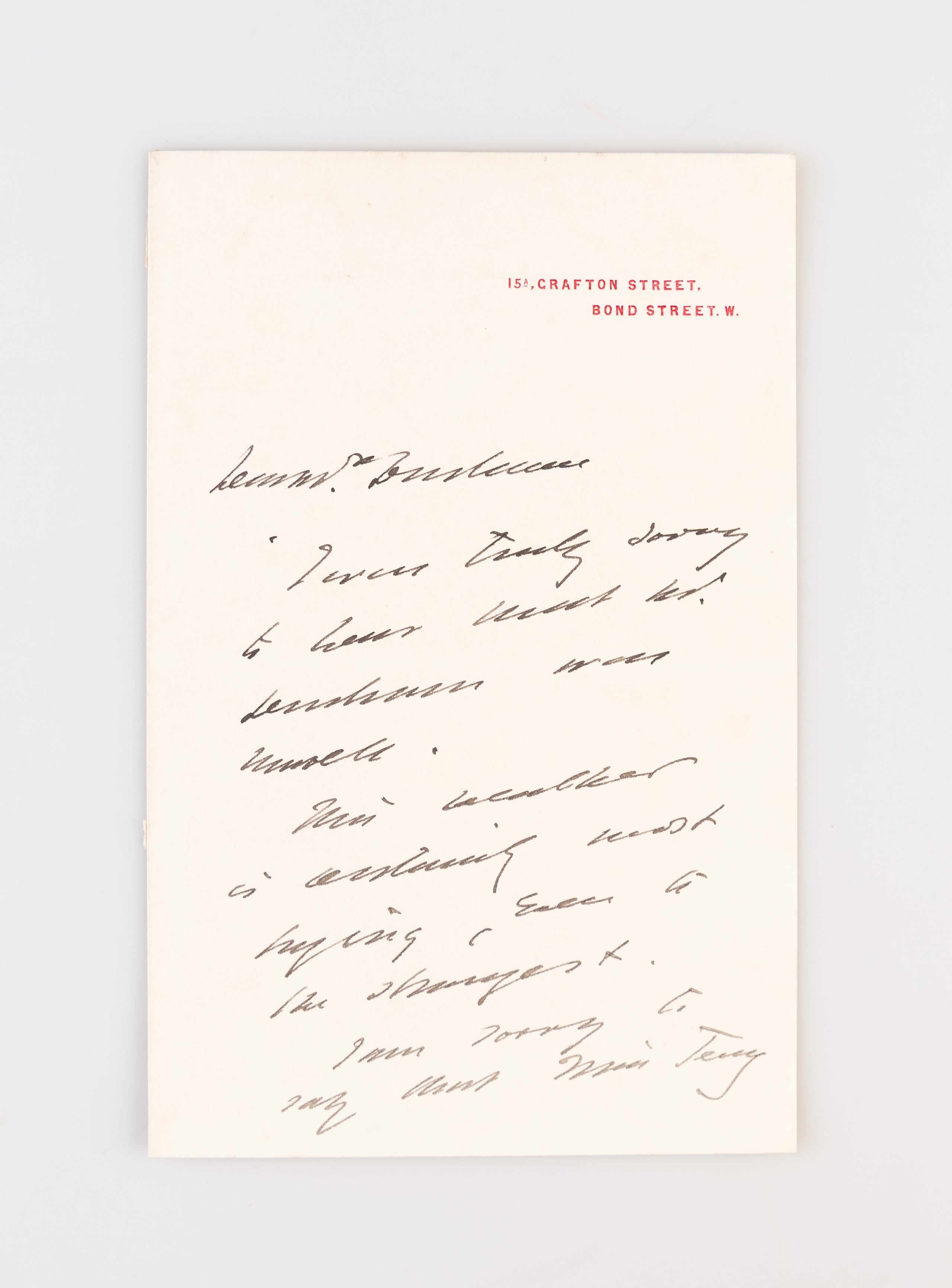Autograph Letter Signed (