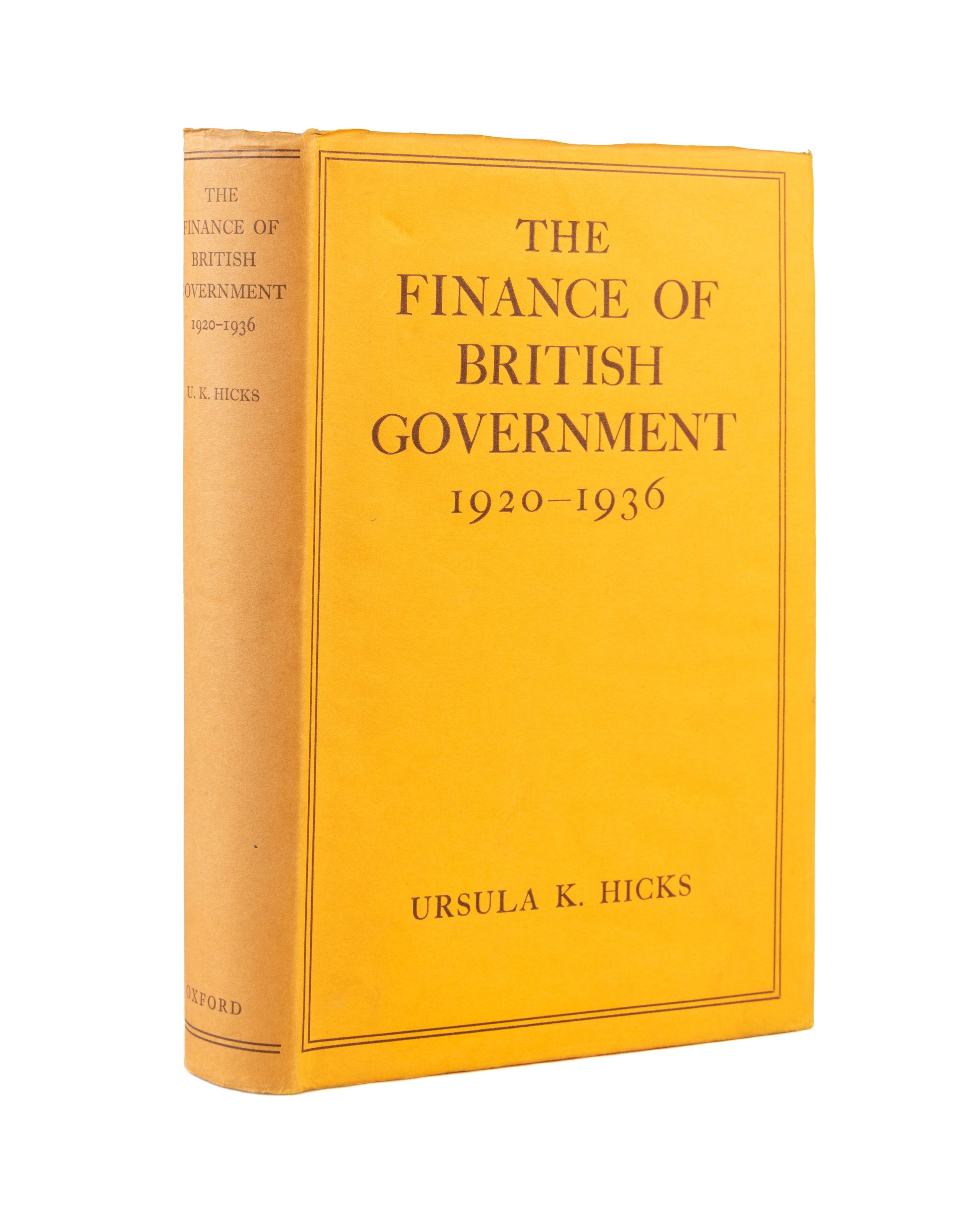 The Finance of British Government 1920-1936.