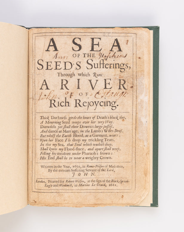 A Sea of the Seed’s Sufferings, Through which runs a River of Rich Rejoycing.