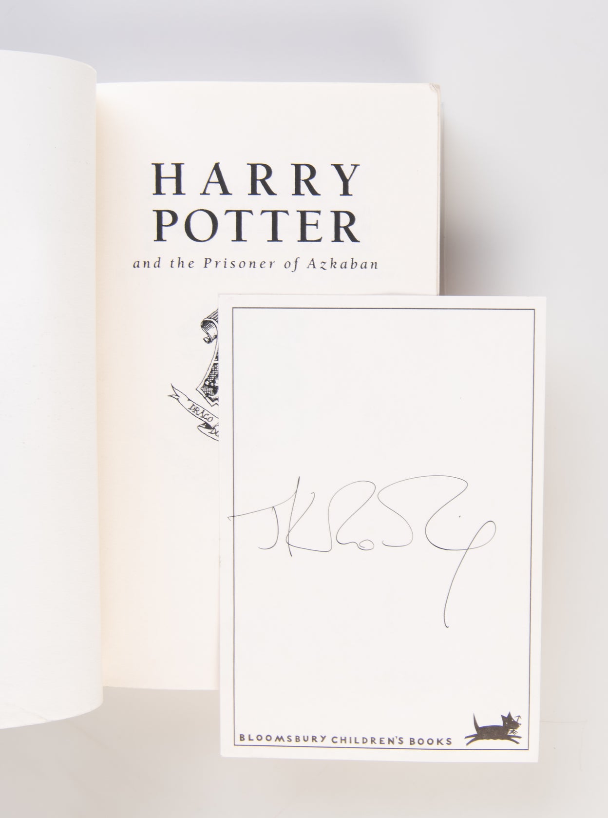 Harry Potter and the Prisoner of Azkaban. [with] A Bloomsbury bookplate signed by J. K. Rowling.