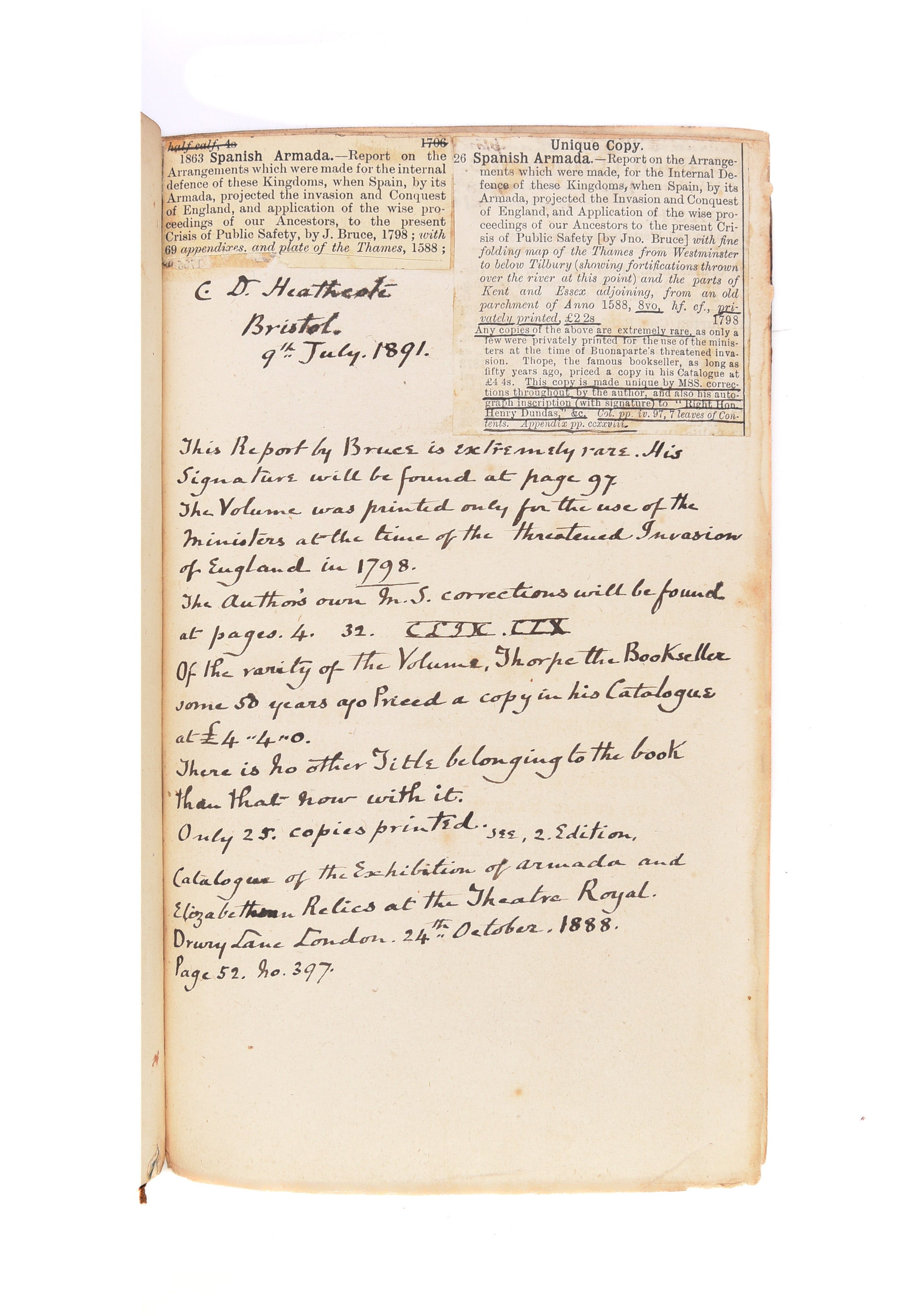 Report on the Arrangements which were made, for the Internal Defence of these Kingdoms, when Spain, by Its Armada, Projected the Invasion and Conquest of England.