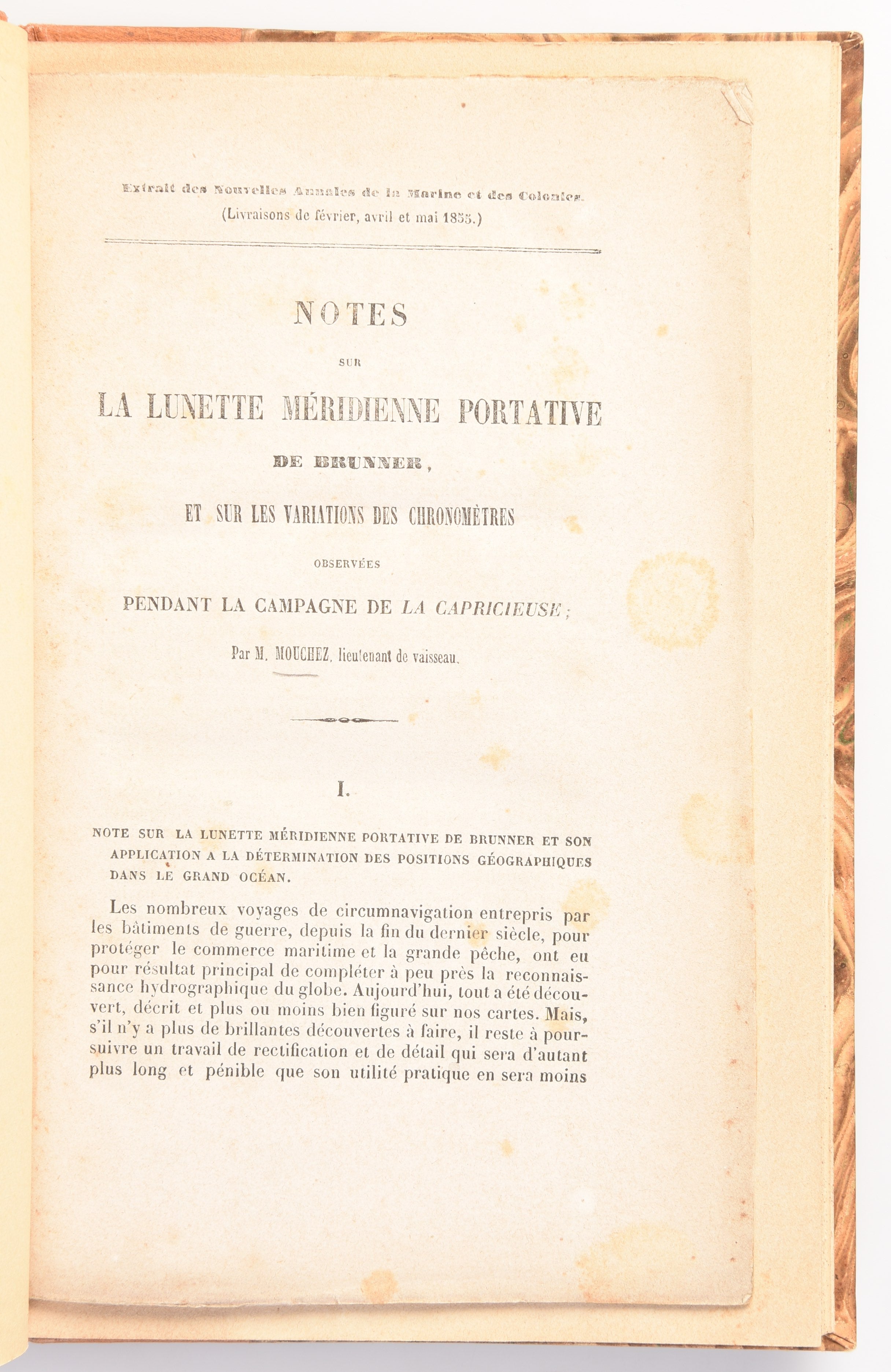 Observations Chronometriques faites pendant la Campagne de Circumnavigation de la Corvette La Capricieuse ...