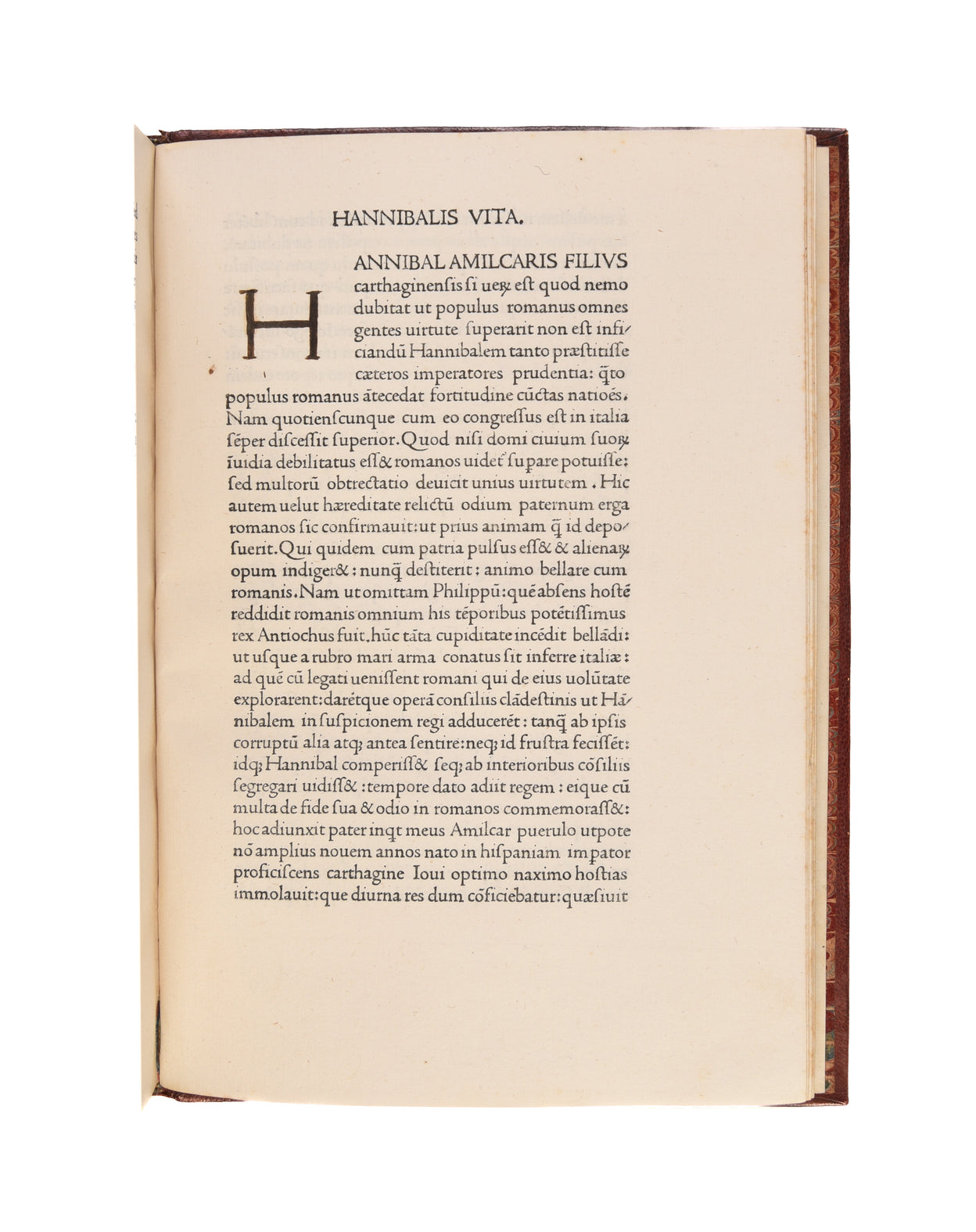 Vitae imperatorum, sive De vita illustrium virorum.
Venice, Nicolaus Jenson, 8 March 1471