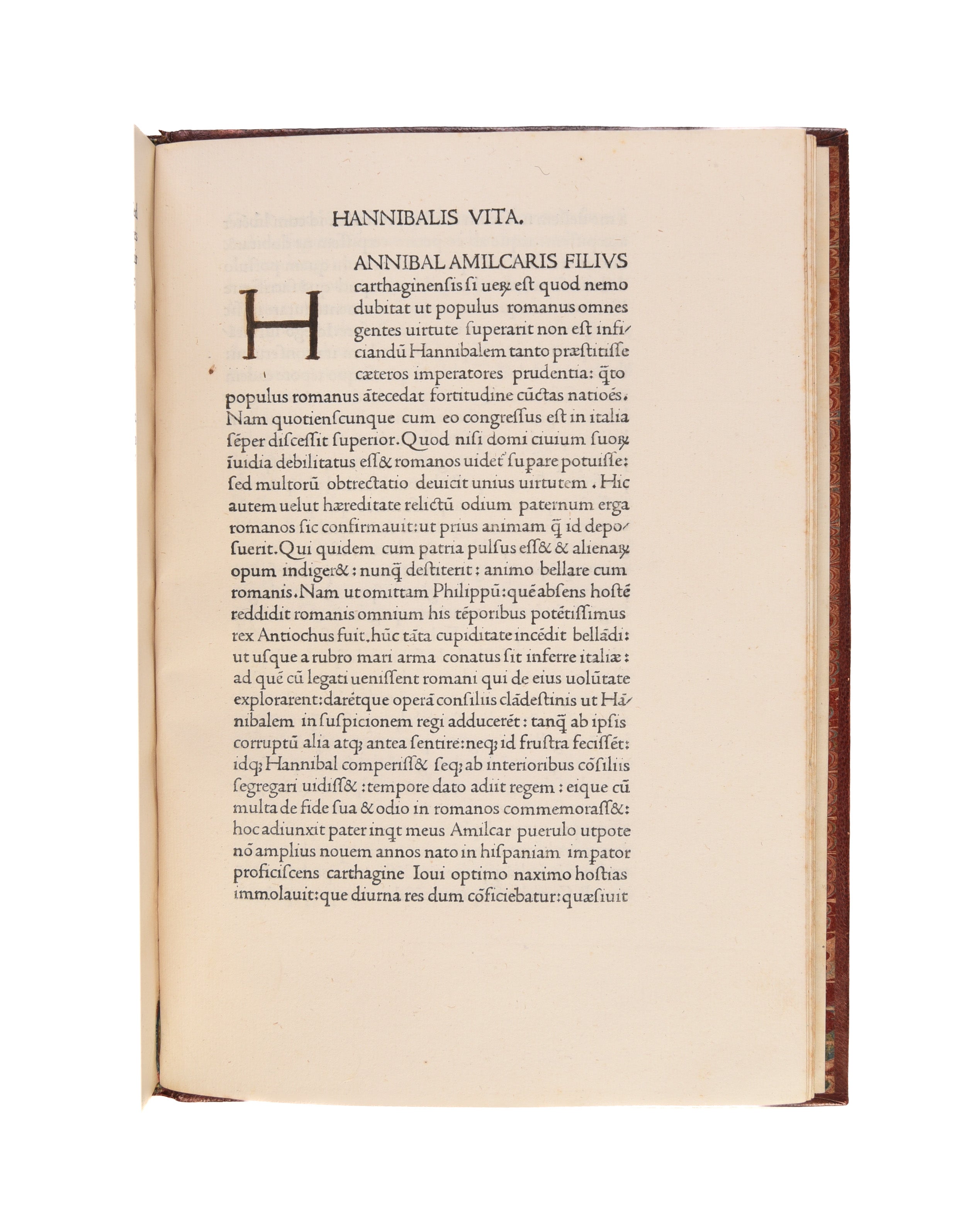 Vitae imperatorum, sive De vita illustrium virorum.
Venice, Nicolaus Jenson, 8 March 1471