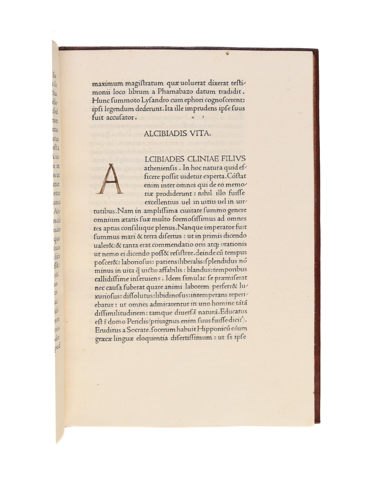Vitae imperatorum, sive De vita illustrium virorum.
Venice, Nicolaus Jenson, 8 March 1471