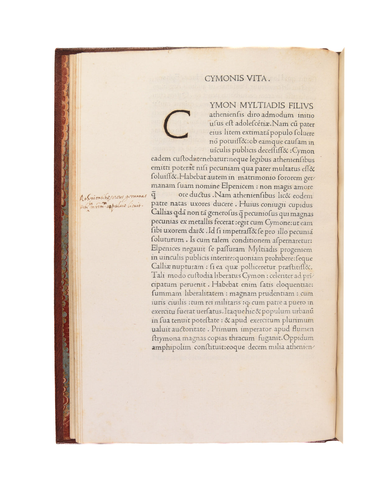 Vitae imperatorum, sive De vita illustrium virorum.
Venice, Nicolaus Jenson, 8 March 1471