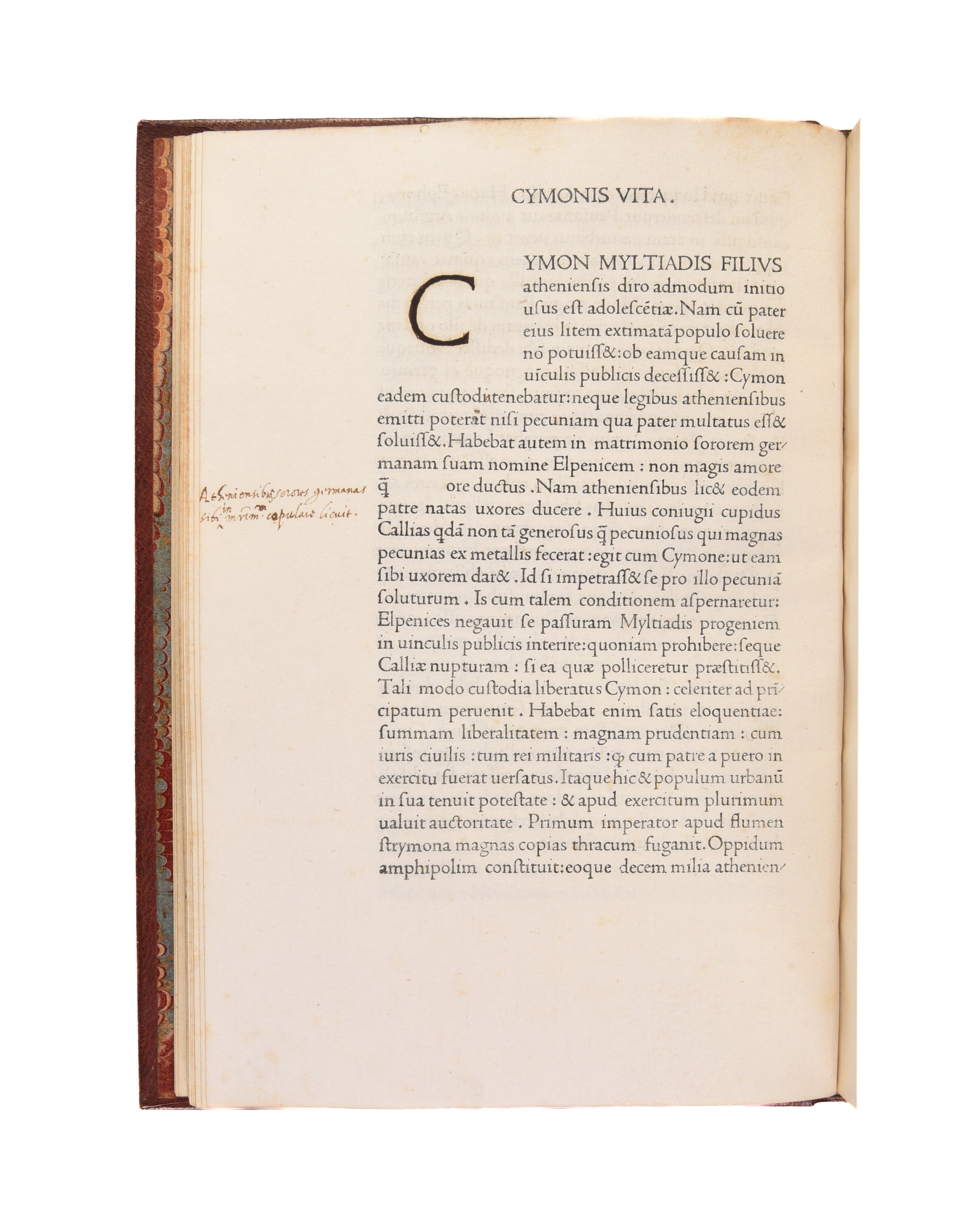 Vitae imperatorum, sive De vita illustrium virorum.
Venice, Nicolaus Jenson, 8 March 1471