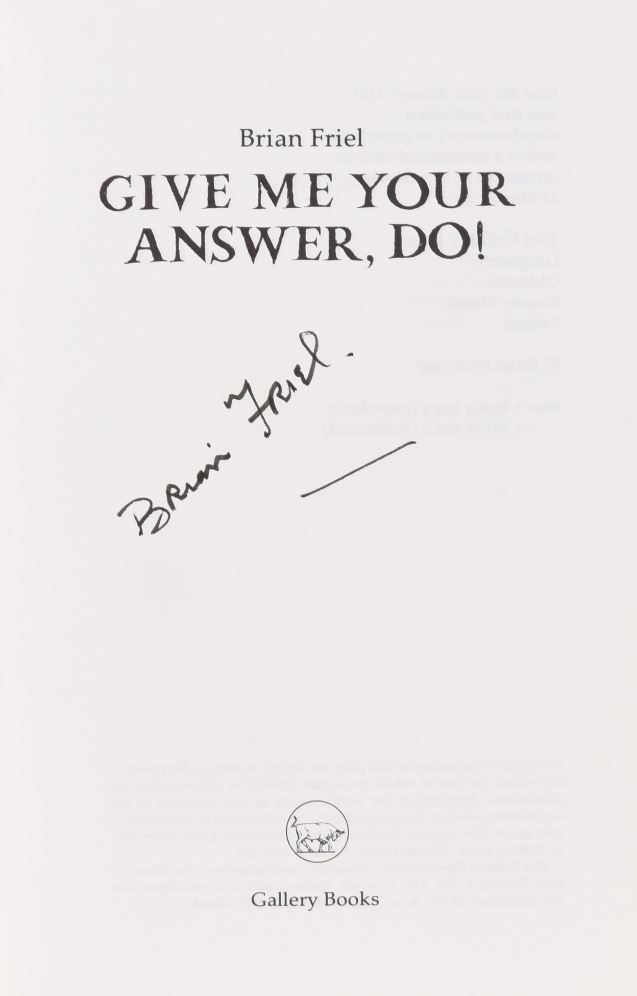 Give Me Your Answer, Do!