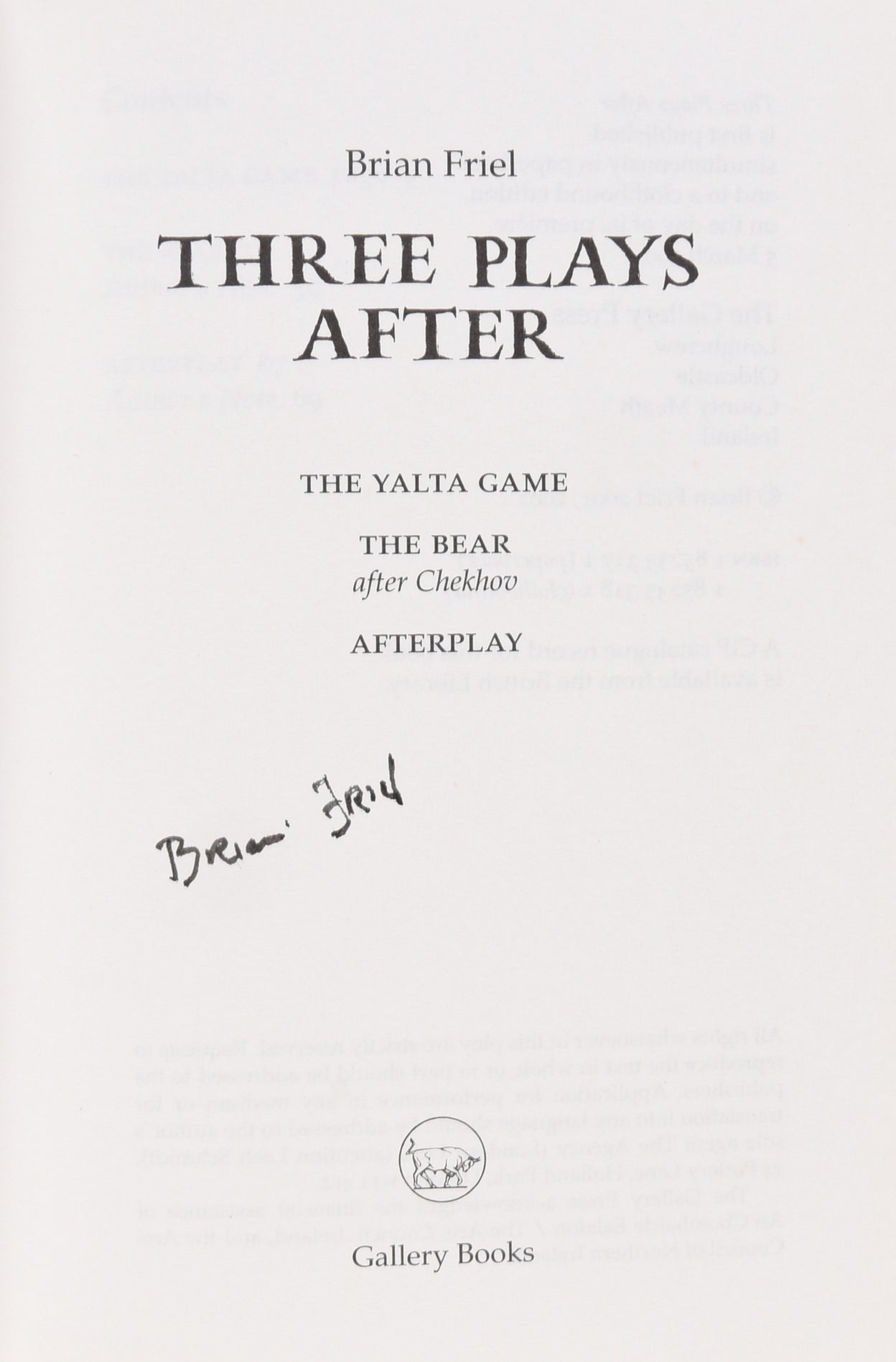 Three Plays After.