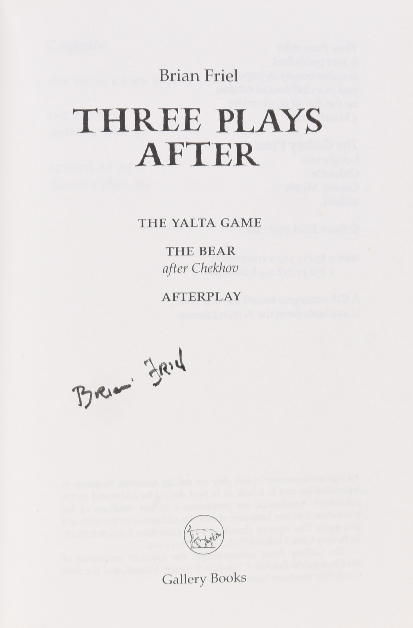Three Plays After.