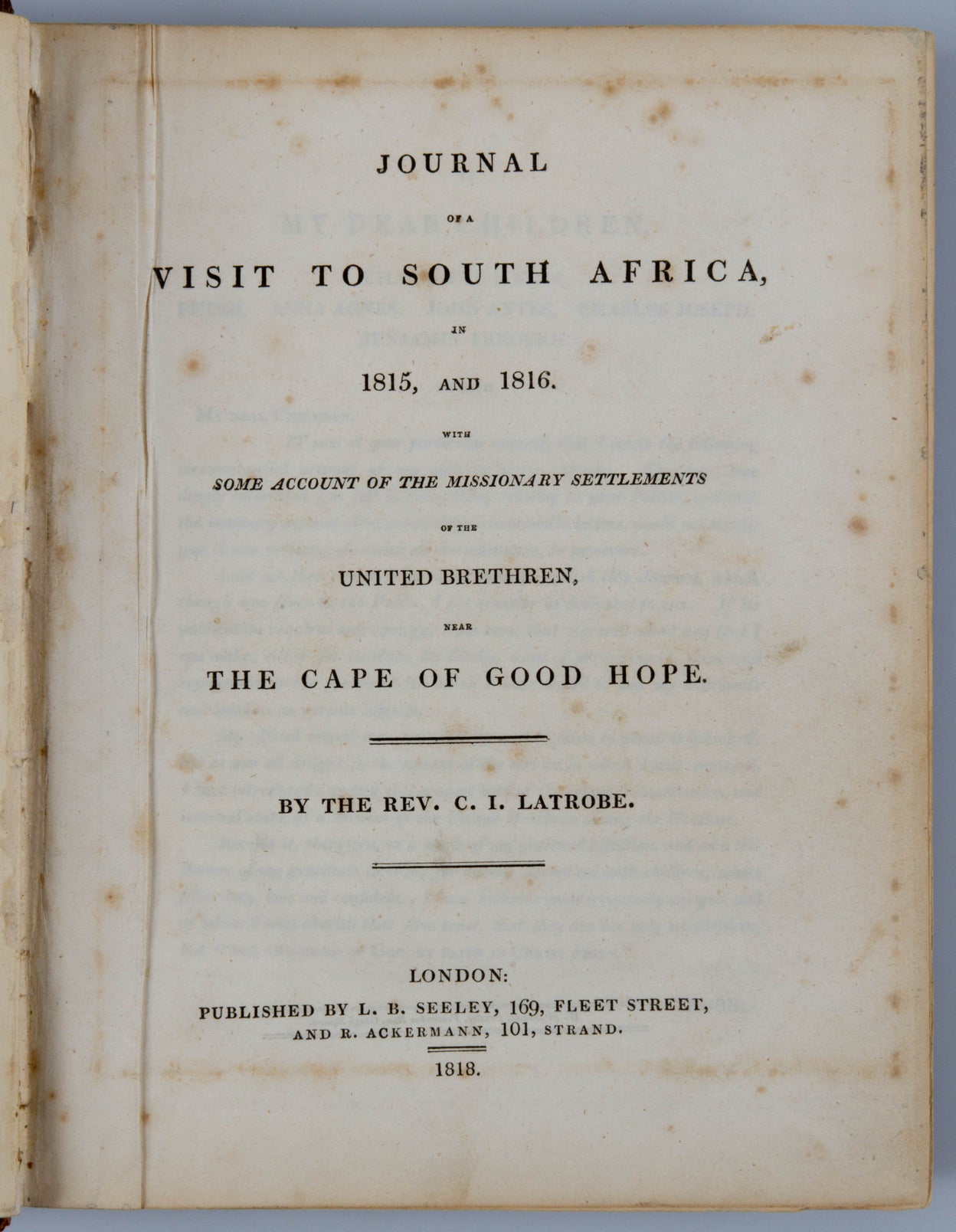 Journal of a visit to South Africa, in 1815, and 1816.