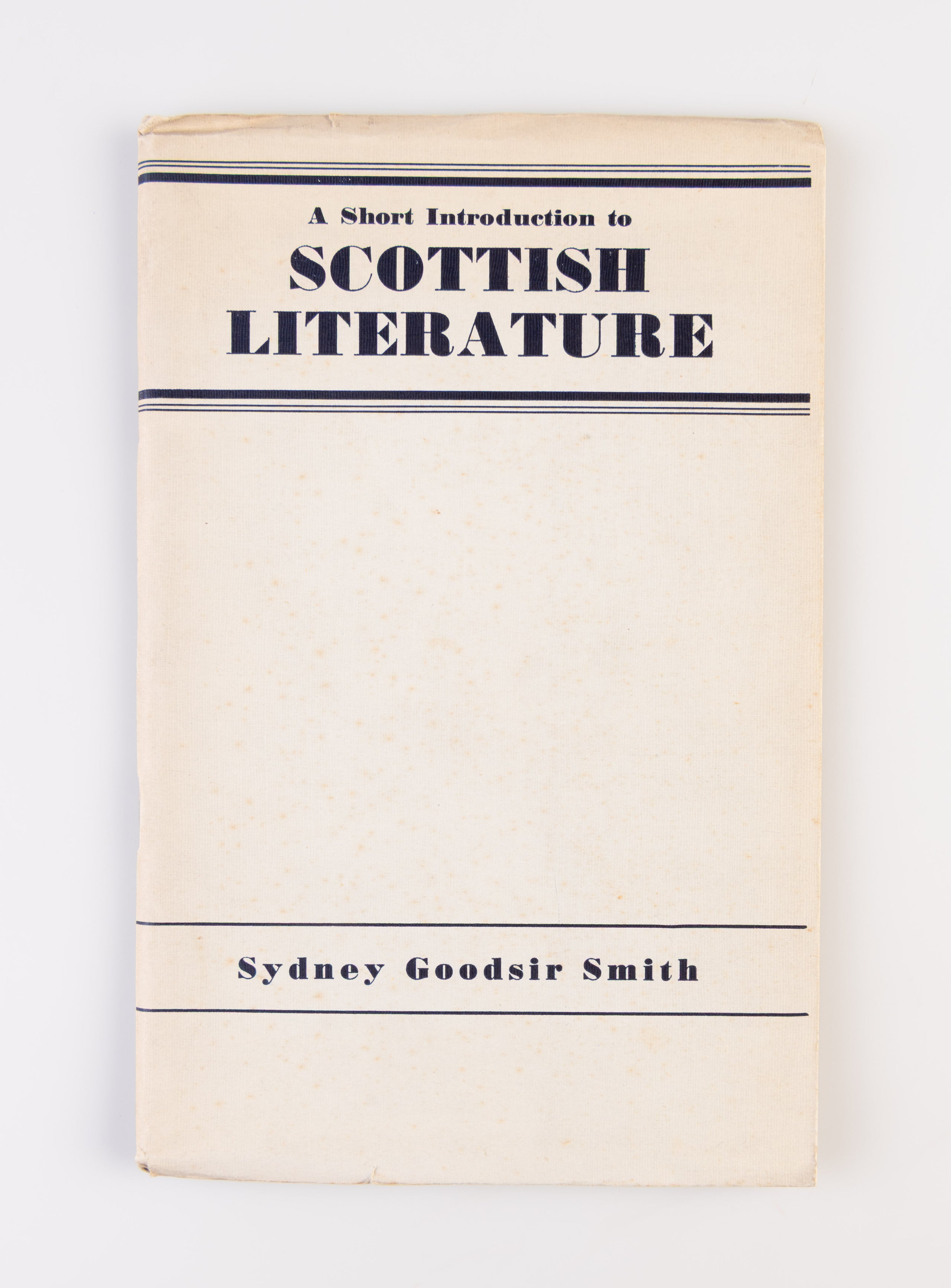A Short Introduction to Scottish Literature.