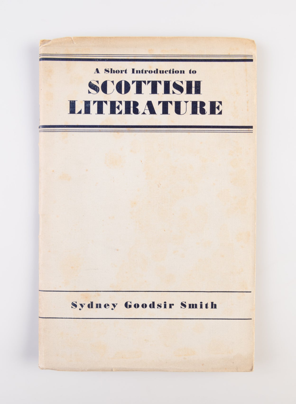A Short Introduction to Scottish Literature.