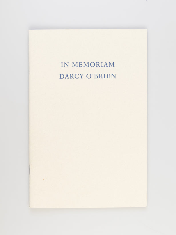In Memoriam Darcy O'Brien.