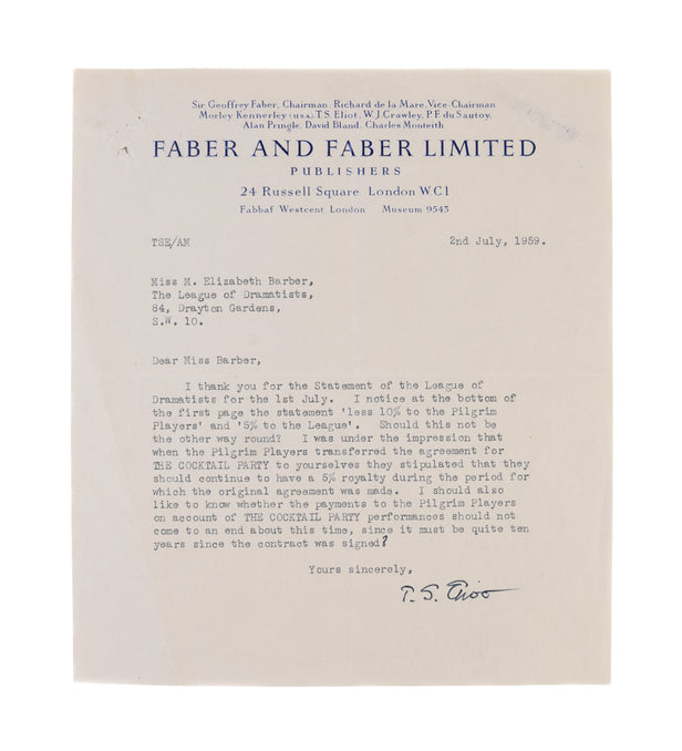 Typed Letter Signed (