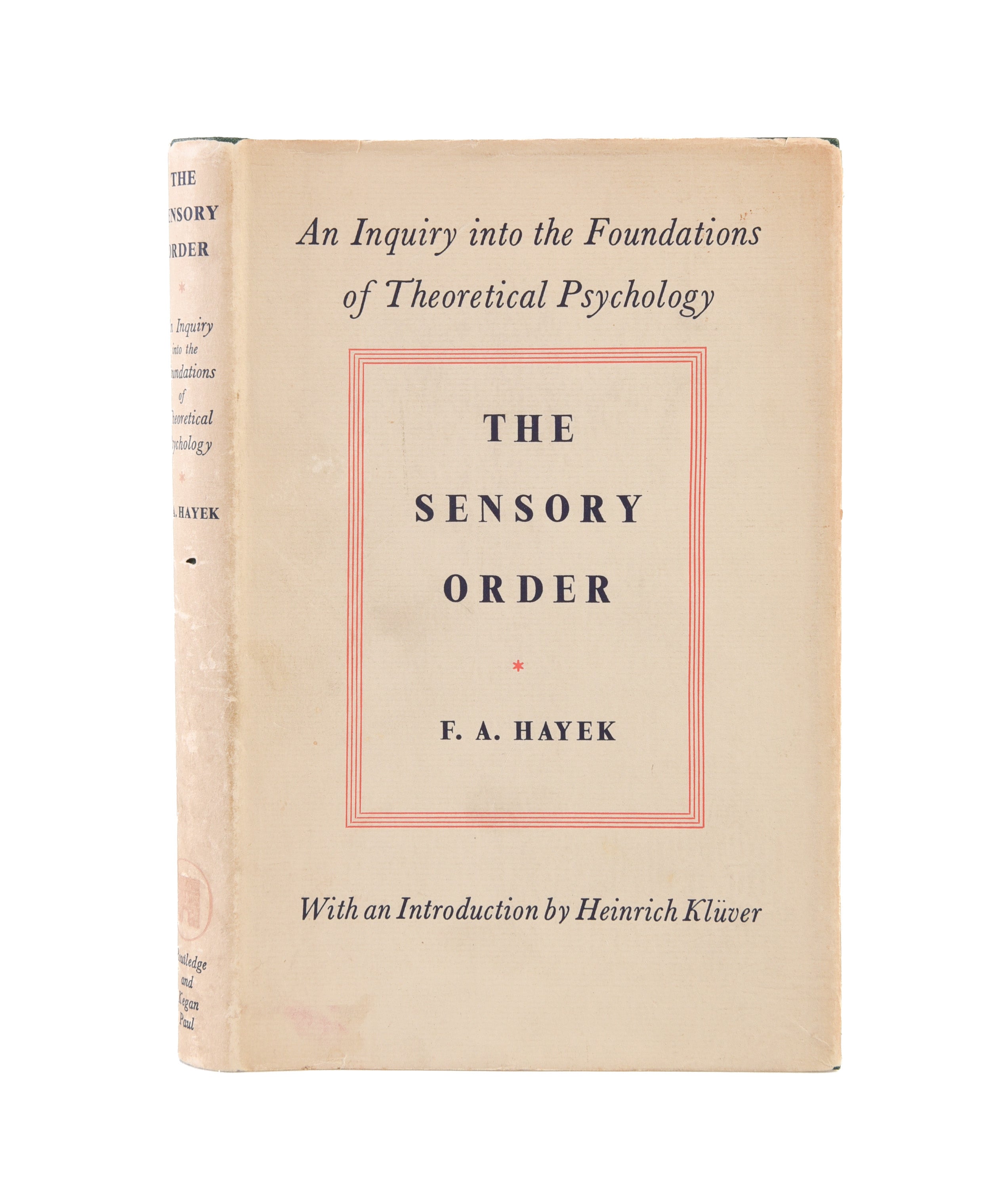 The Sensory Order. An Inquiry into the Foundations of Theoretical Psychology.