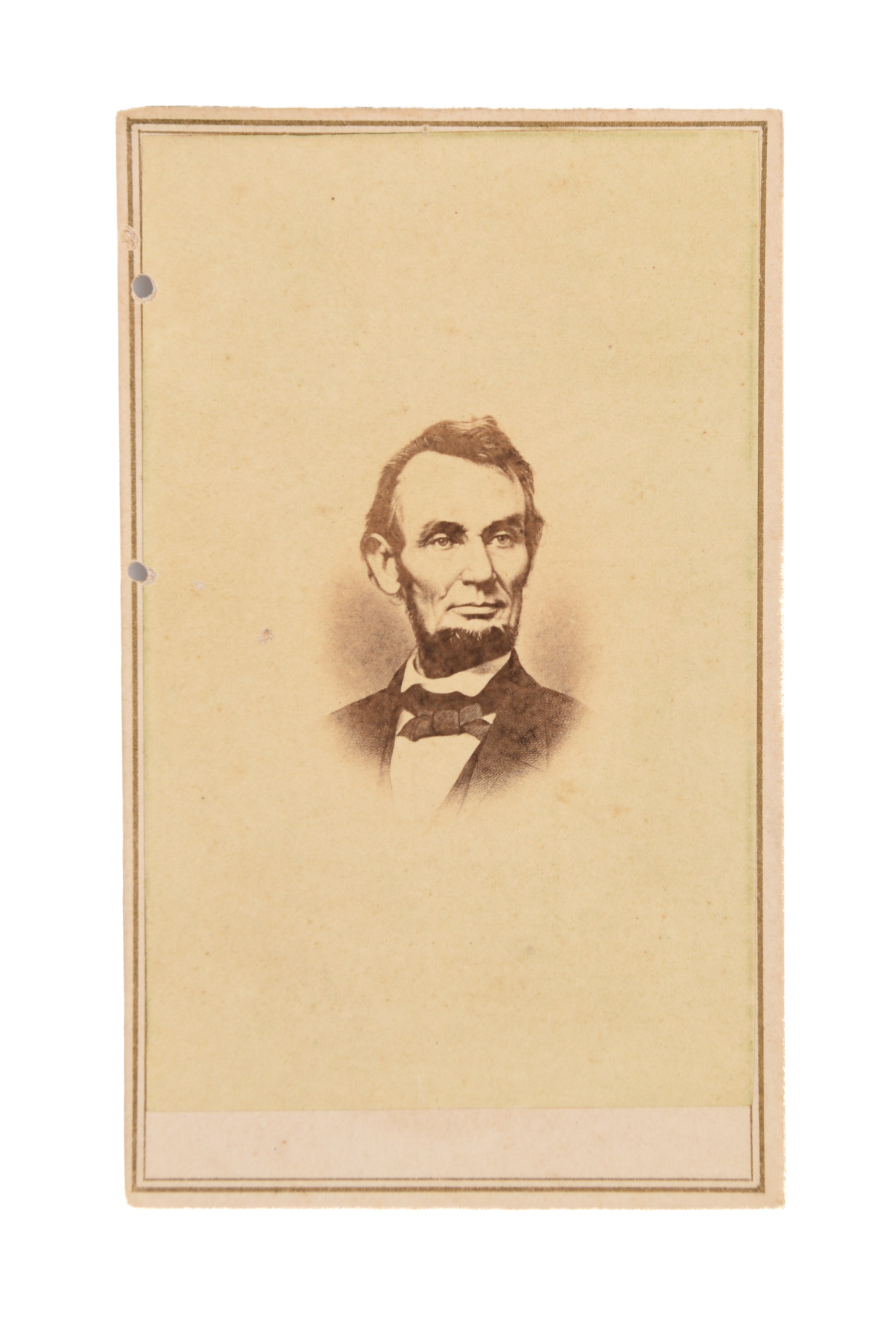 [Carte de visite portrait photograph of Abraham Lincoln.]