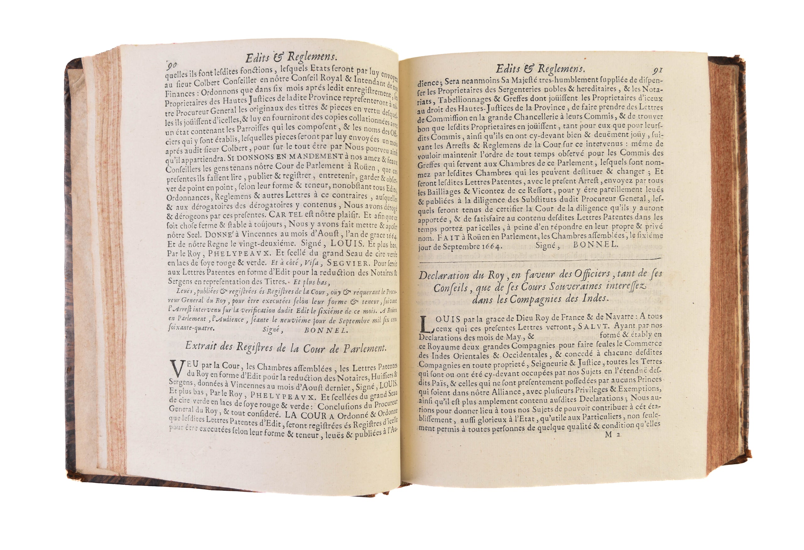 Recueil des lettres patentes, edits et declarations du Roy, lesquels ont été registrez en la Cour de Parlement de Roüen, & ce depuis l'année 1660 jusqu'à present.