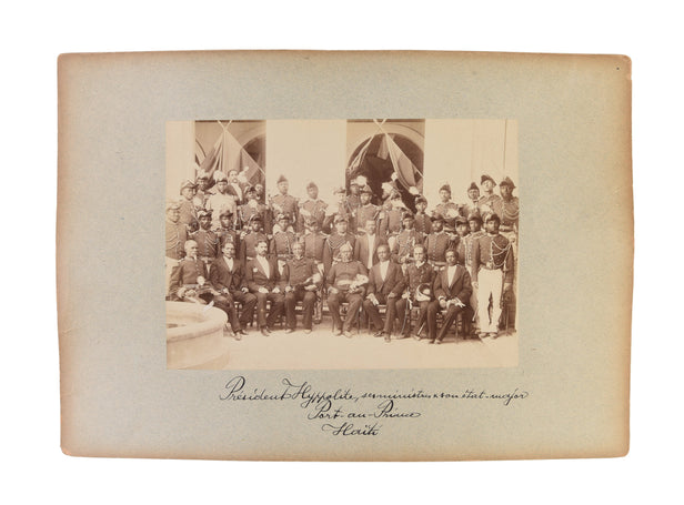 President Hyppolite, ses Ministres & son état-major Port-au-Prince, Haiti.