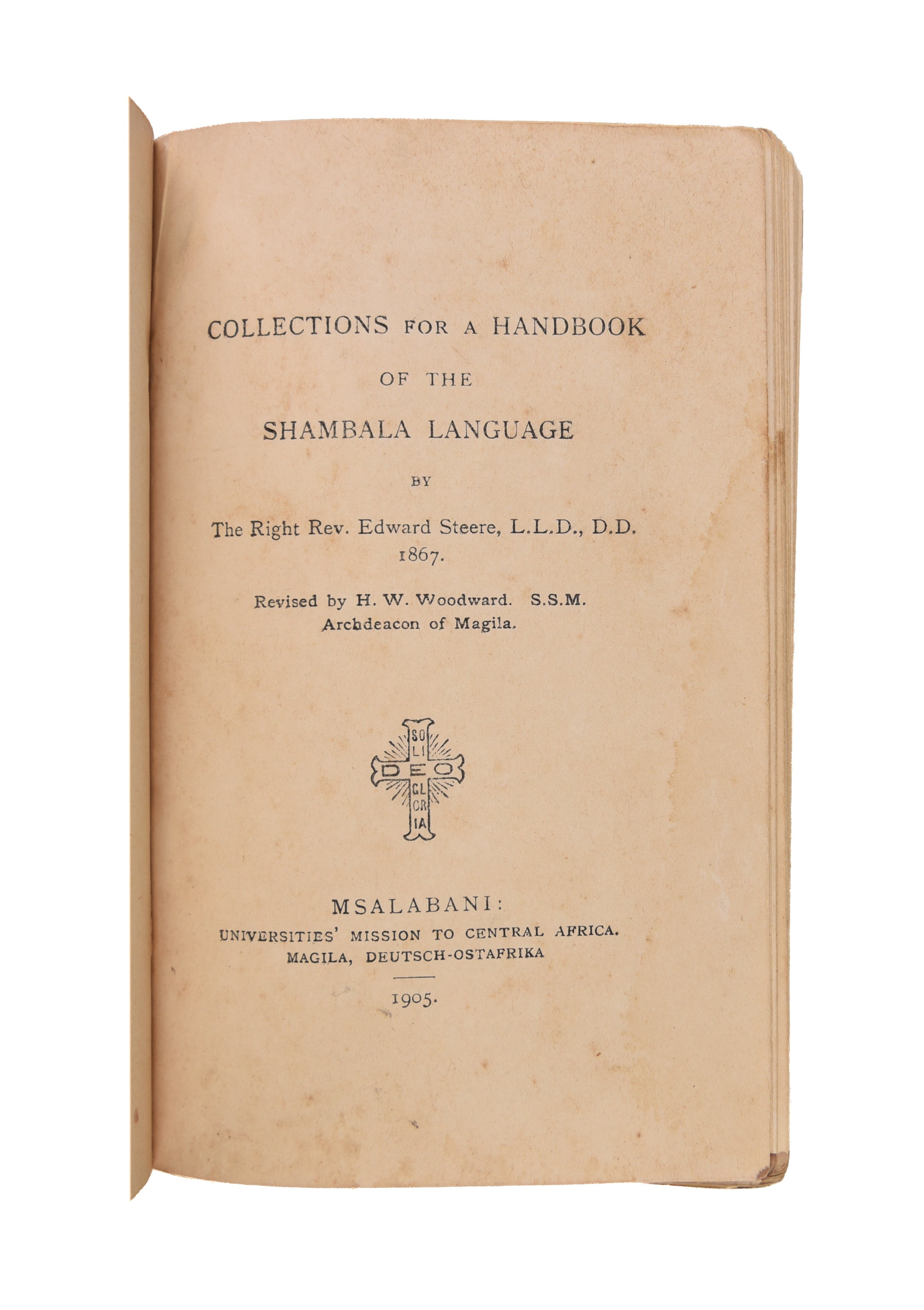 Collections for a Handbook of the Shambala Language.