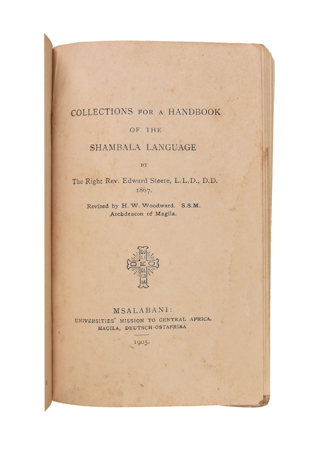 Collections for a Handbook of the Shambala Language.