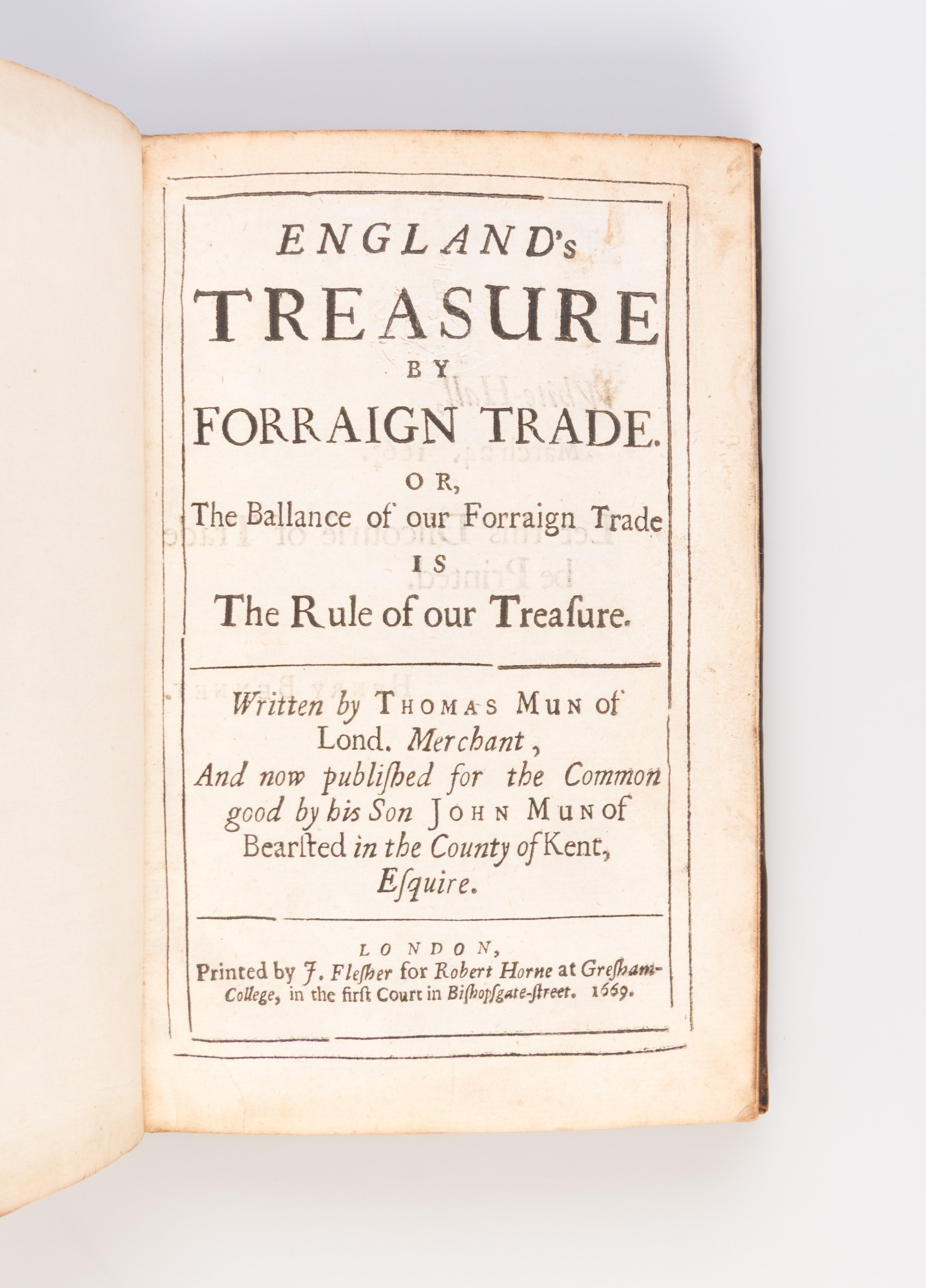 England's Treasure by Forraign Trade. Or, the Ballance of our Forraign Trade is the Rule of our Treasure.